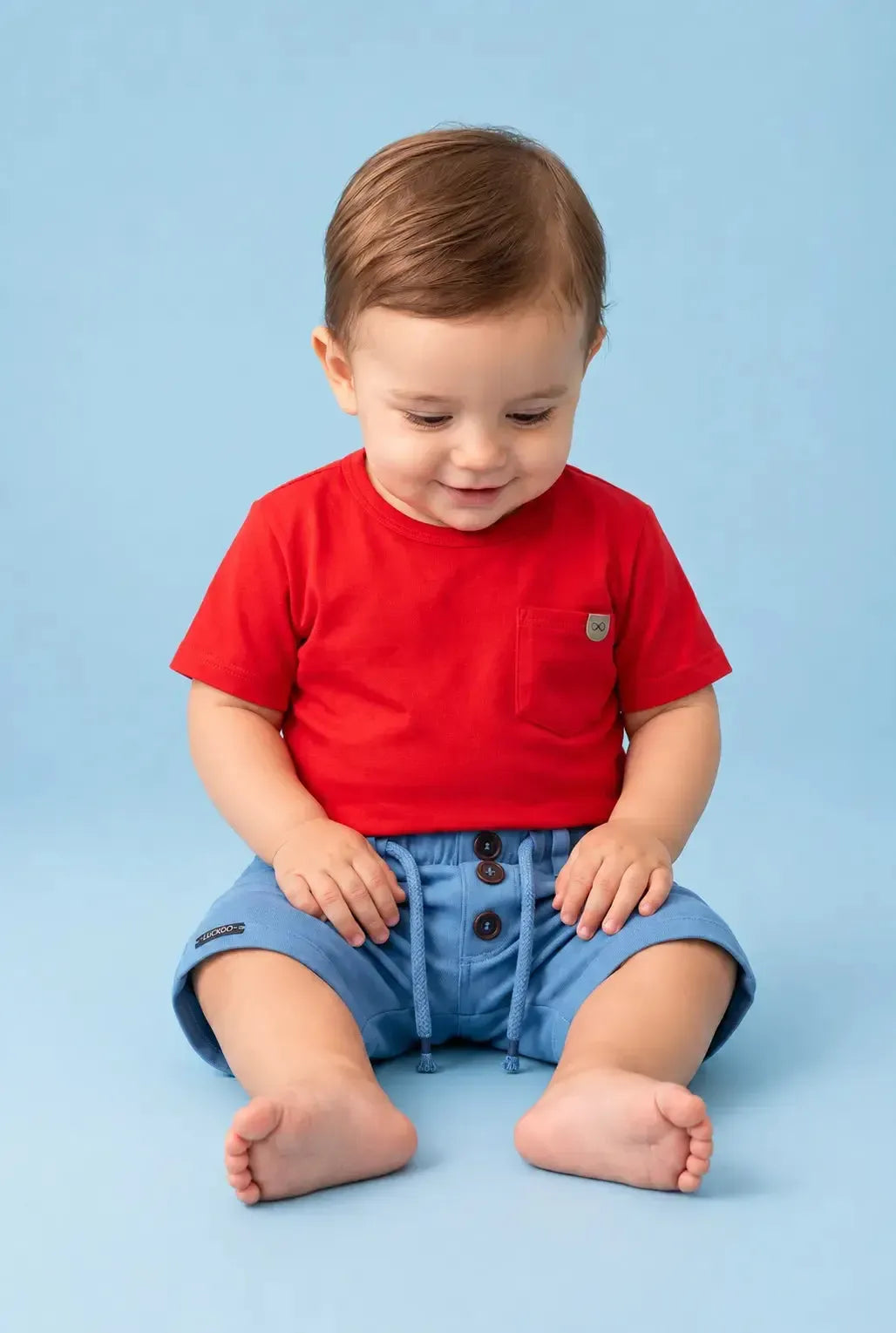 Bermuda em Malha Alfaiataria com Elastano 95372 LucBoo Infantil Menino