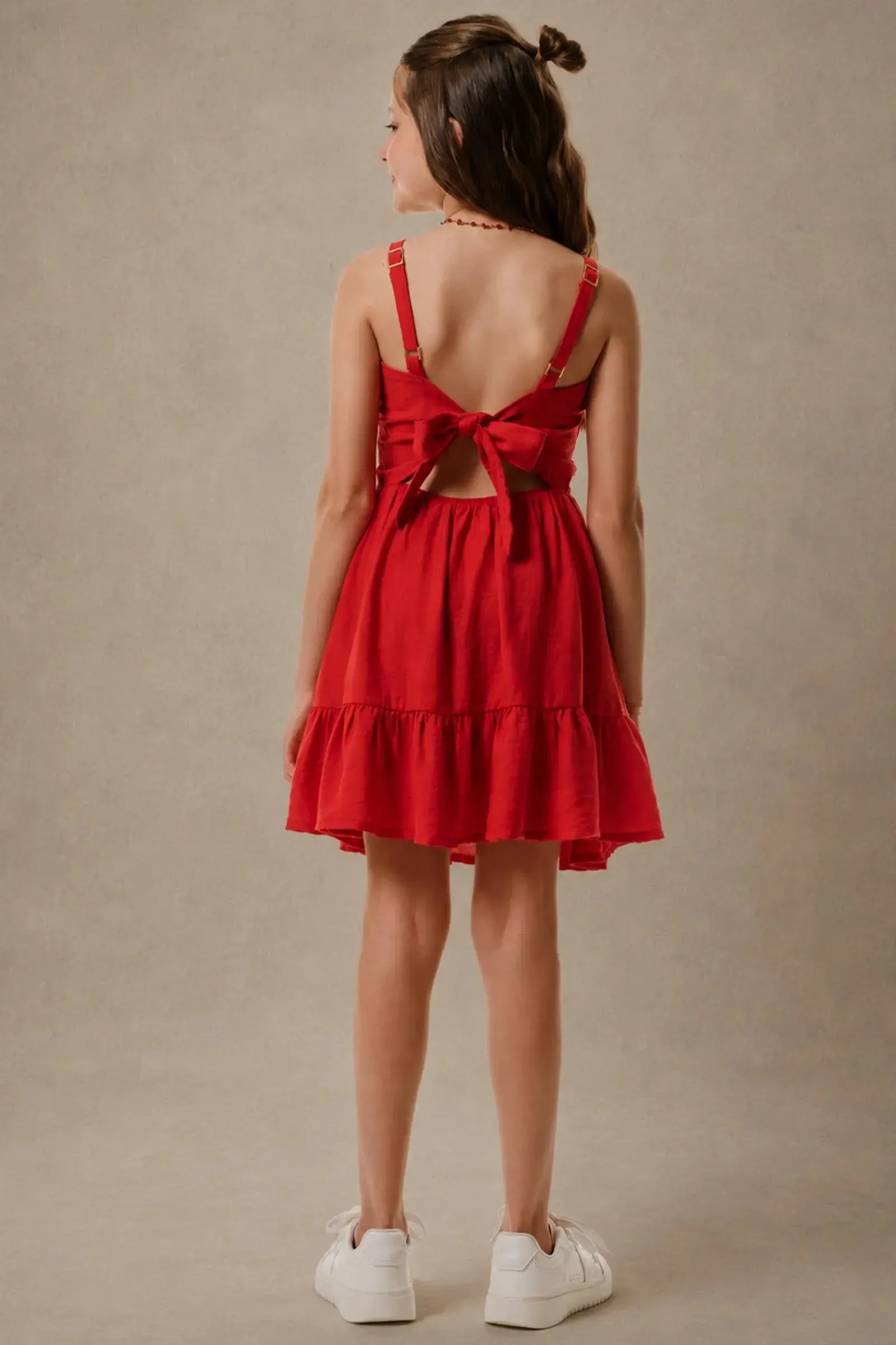 Vestido em Blend de Viscose Aruba 95586 Vic&Vicky Teen Menina