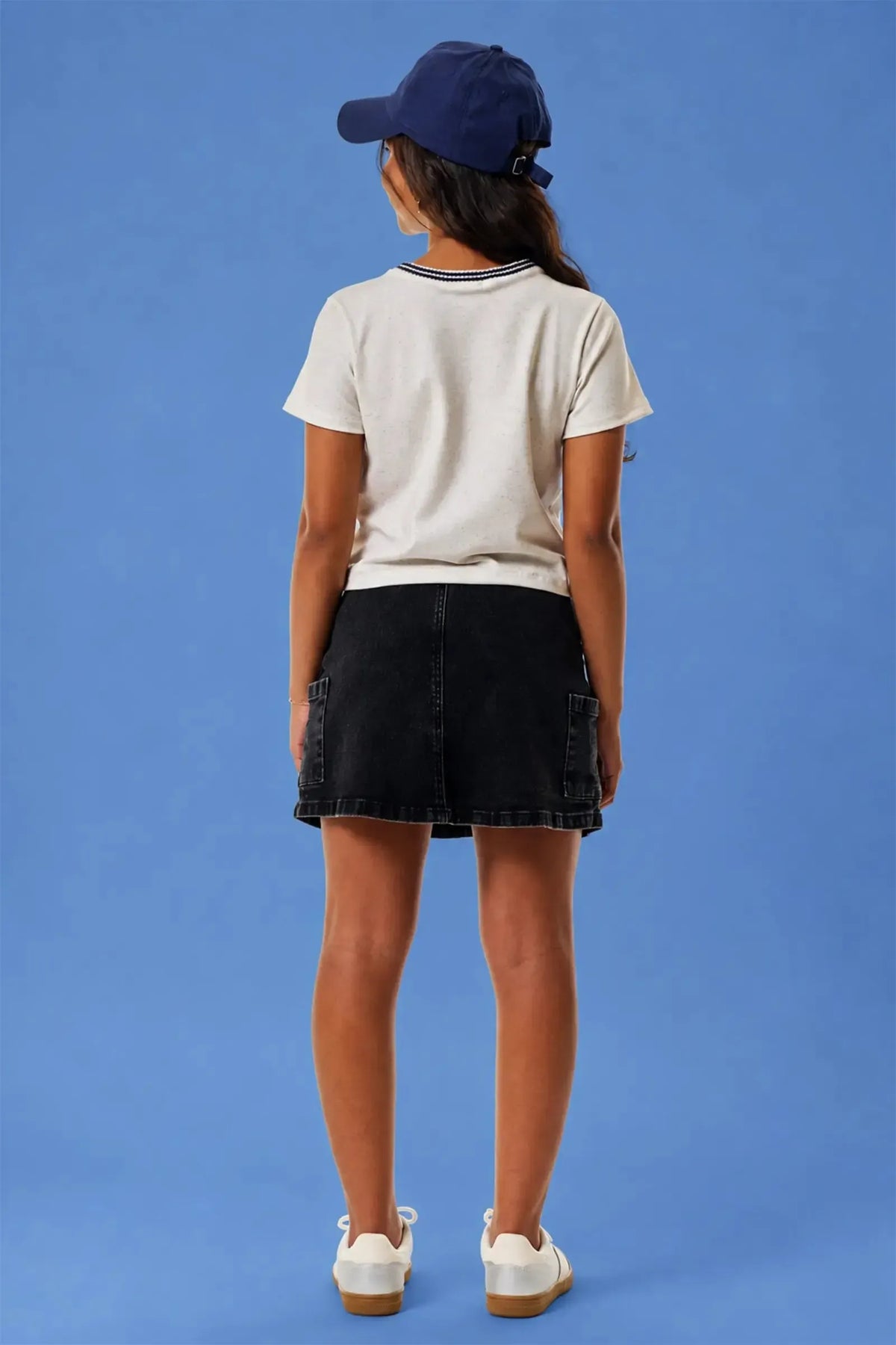 Saia Cargo em Jeans com Elastano 95637 Vic&Vicky Teen Menina