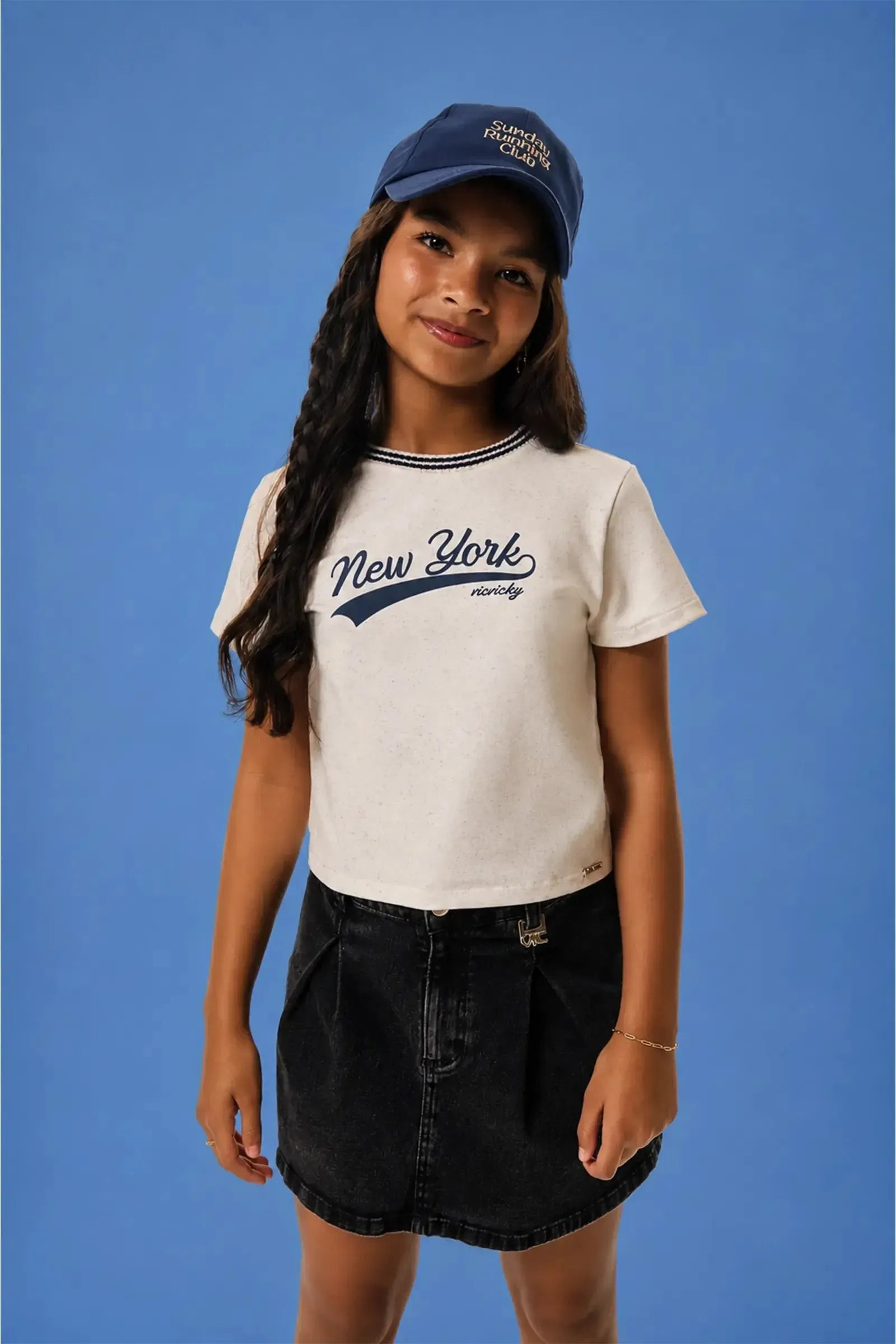Saia Cargo em Jeans com Elastano 95637 Vic&Vicky Teen Menina