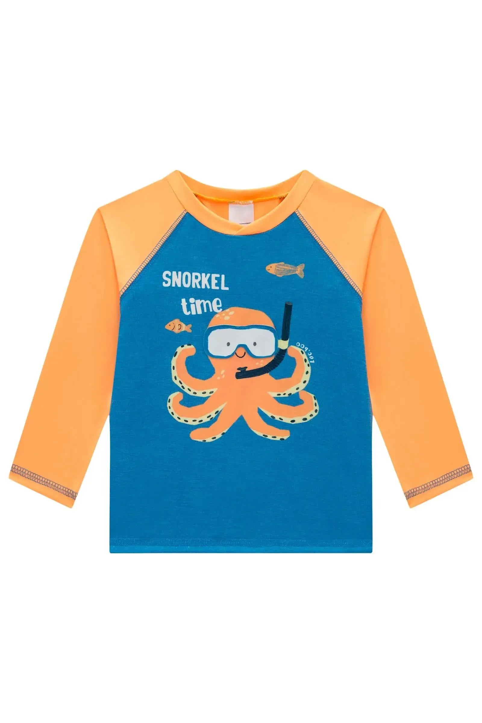 Conjunto de Camiseta e Sunga em Malha UV Dry com Proteção UV50+ 95748 LucBoo Bebê Menino