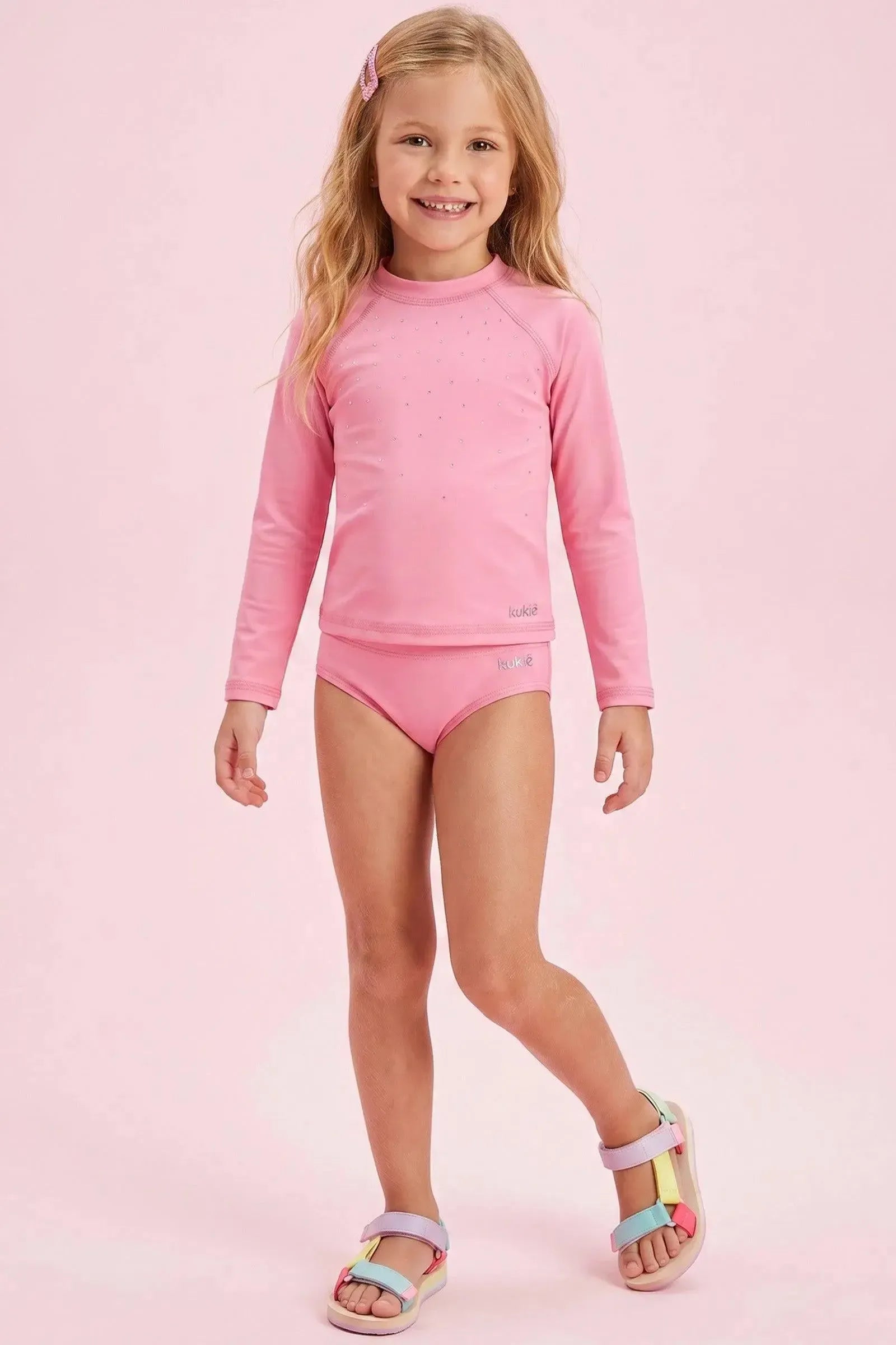 Blusa em Malha com Proteção UV50+ 96233 Kukiê Infantil Menina