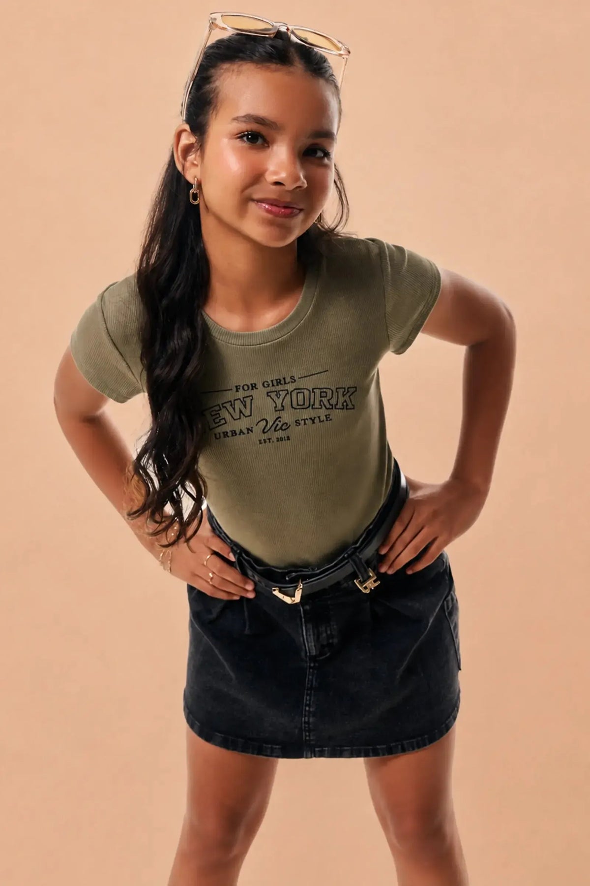 Blusa em Canelado Luna de Viscose 98029 Vic&Vicky Teen Menina