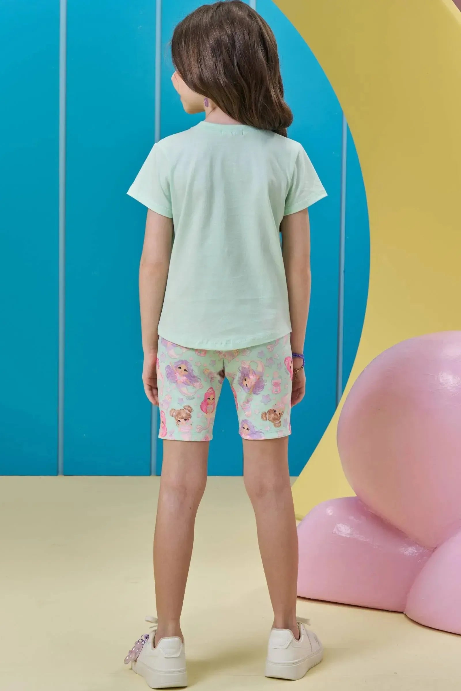 Bermuda Biker em Fly Tech 95406 Kukiê Infantil Menina