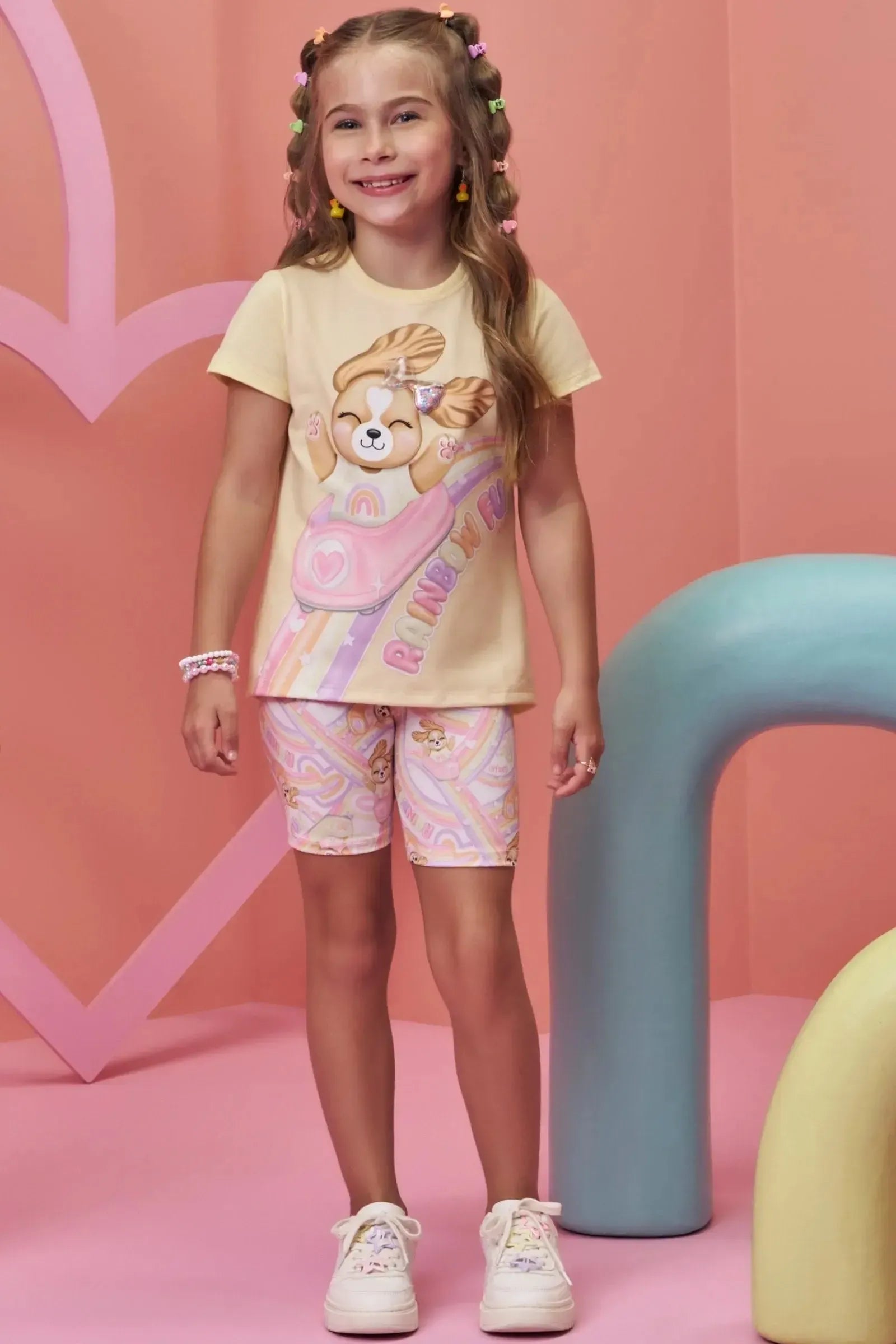 Bermuda Biker em Malha Power 98472 Infanti Infantil Menina