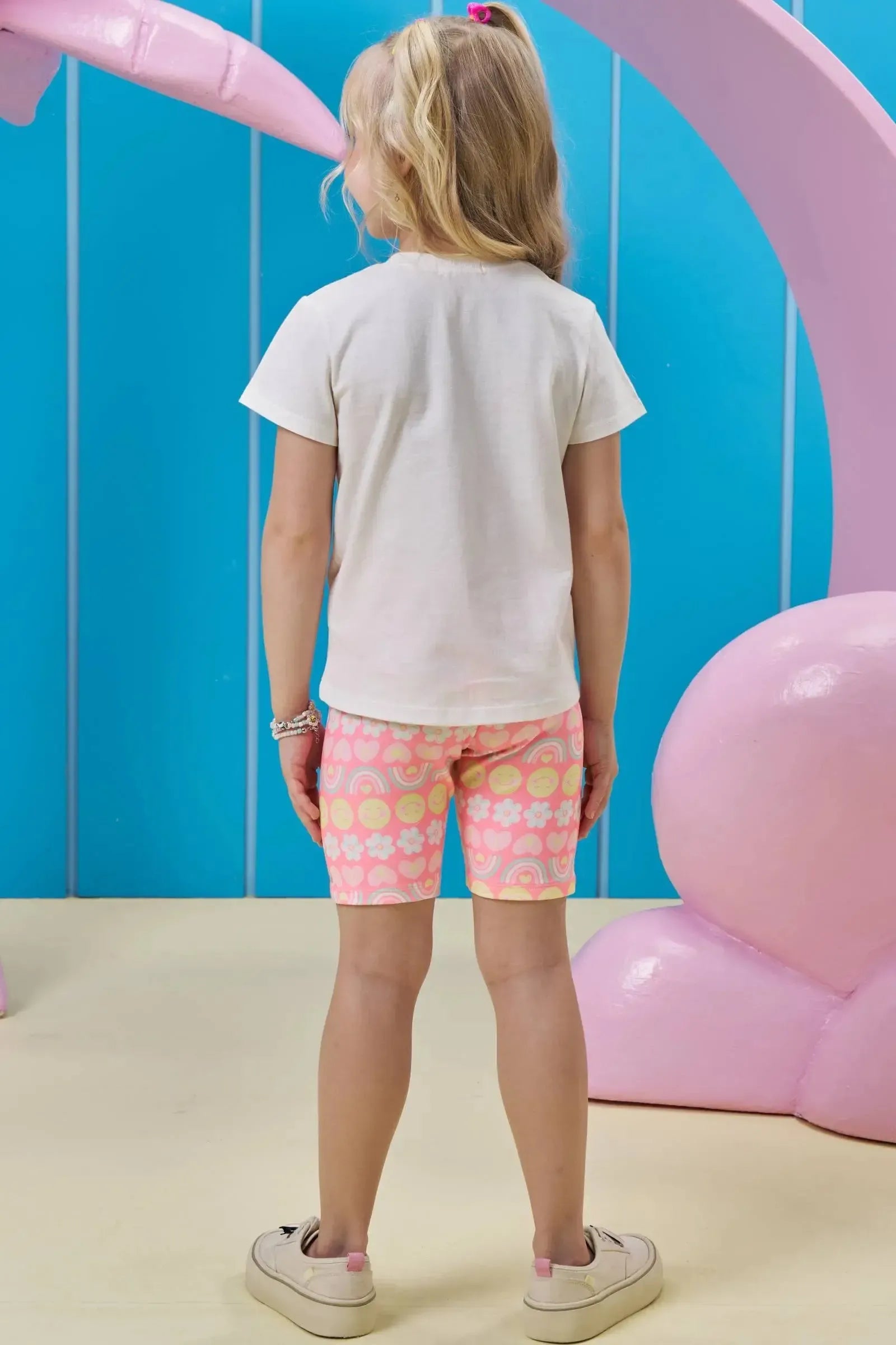 Bermuda Biker em Molecotton 95595 Kukiê Infantil Menina