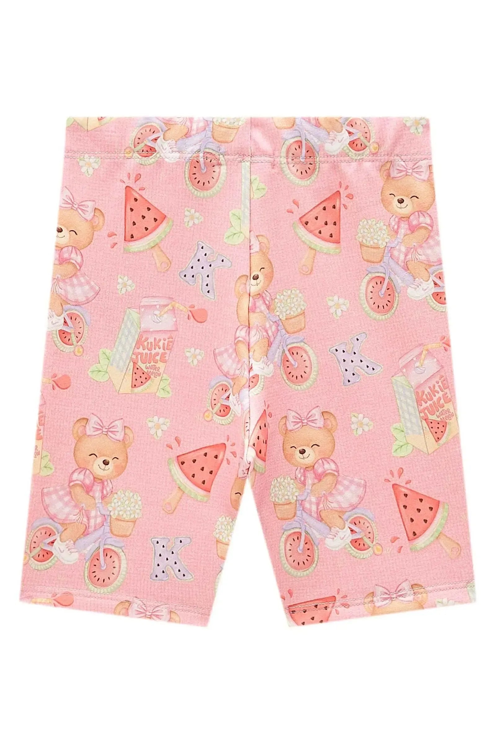 Bermuda Biker em Molecotton 98044 Kukiê Infantil Menina
