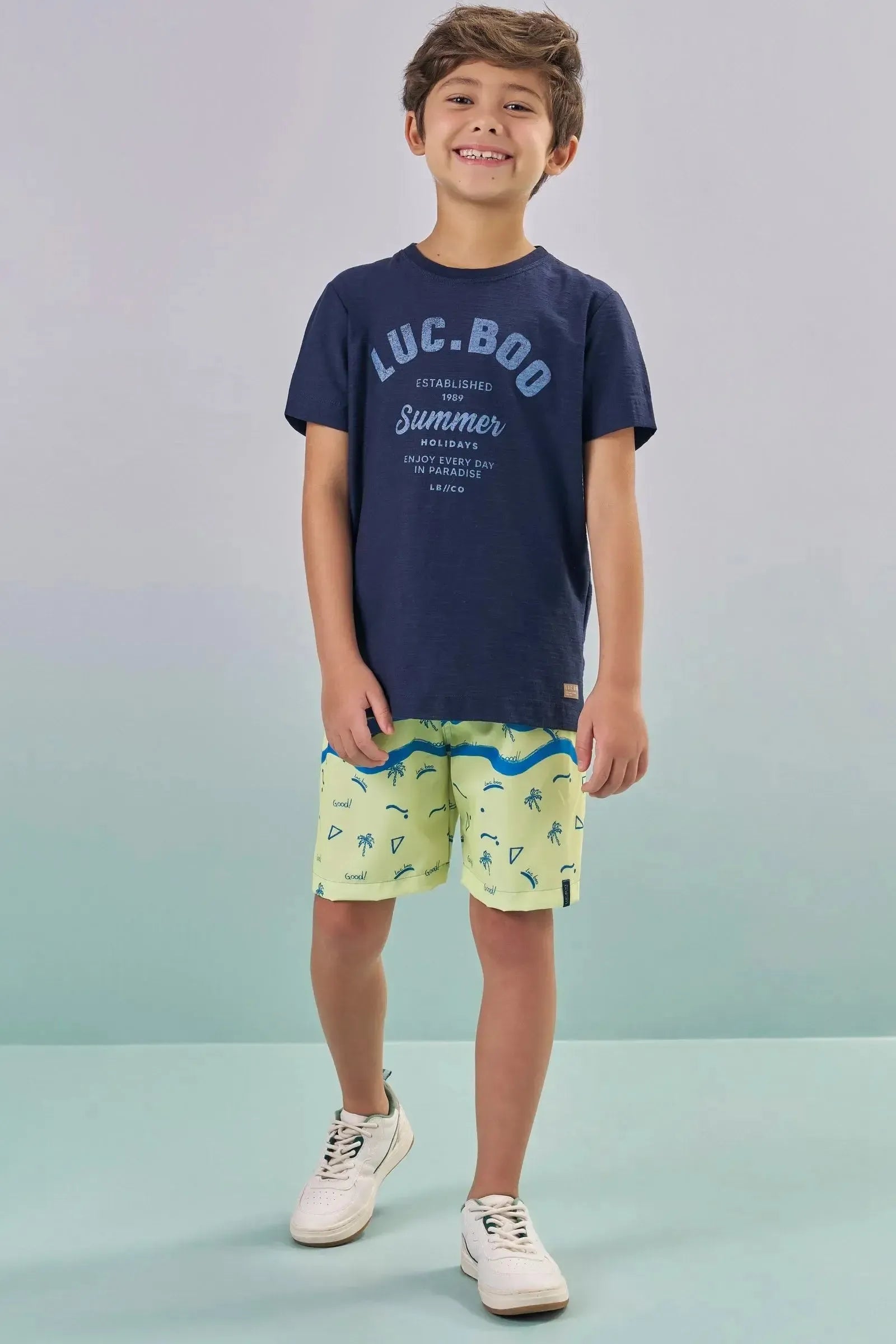 Bermuda de Nylon Ergonomic com Elastano 88822 LucBoo Infantil Menino