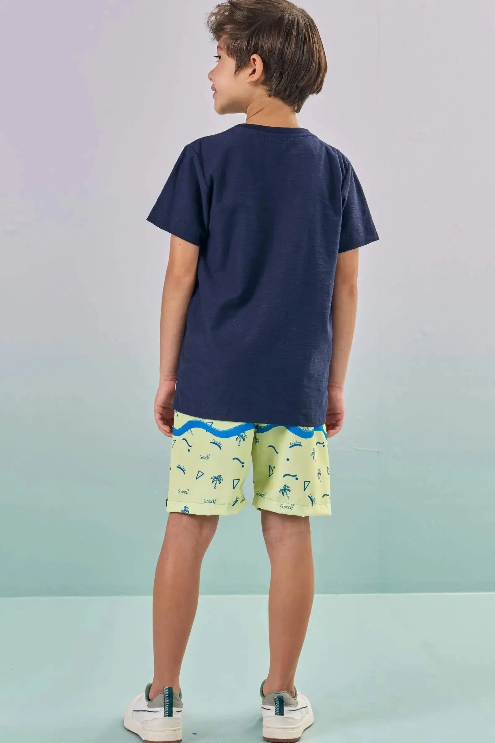 Bermuda de Nylon Ergonomic com Elastano 88822 LucBoo Infantil Menino