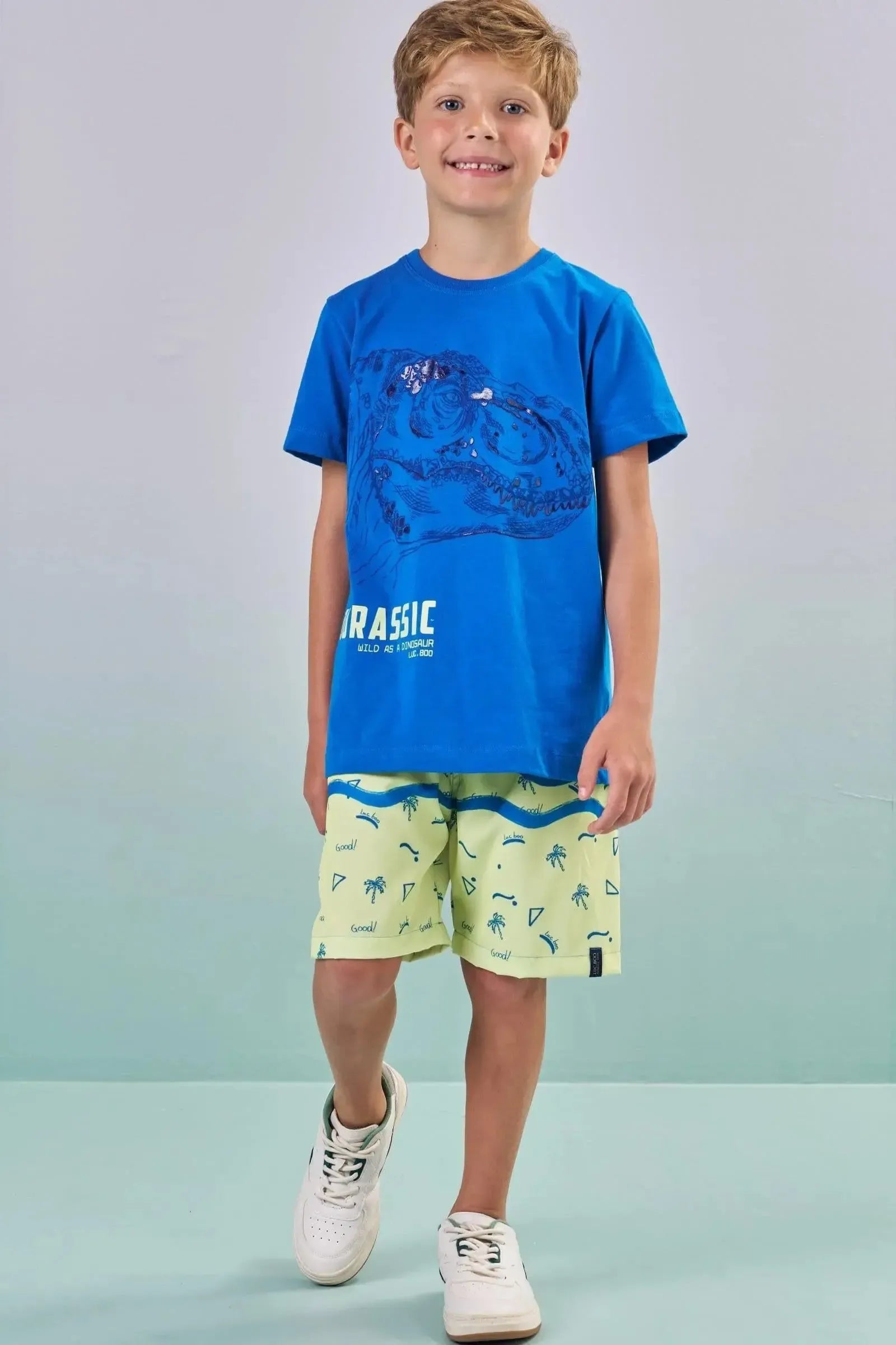 Bermuda de Nylon Ergonomic com Elastano 88822 LucBoo Infantil Menino