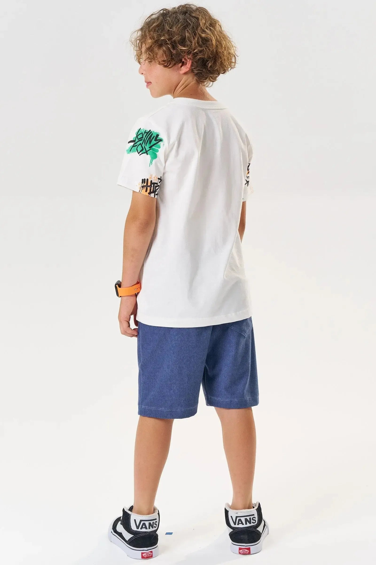 Bermuda em Cotton Jeans com Elastano 84127 Johnny Fox Teen Menino
