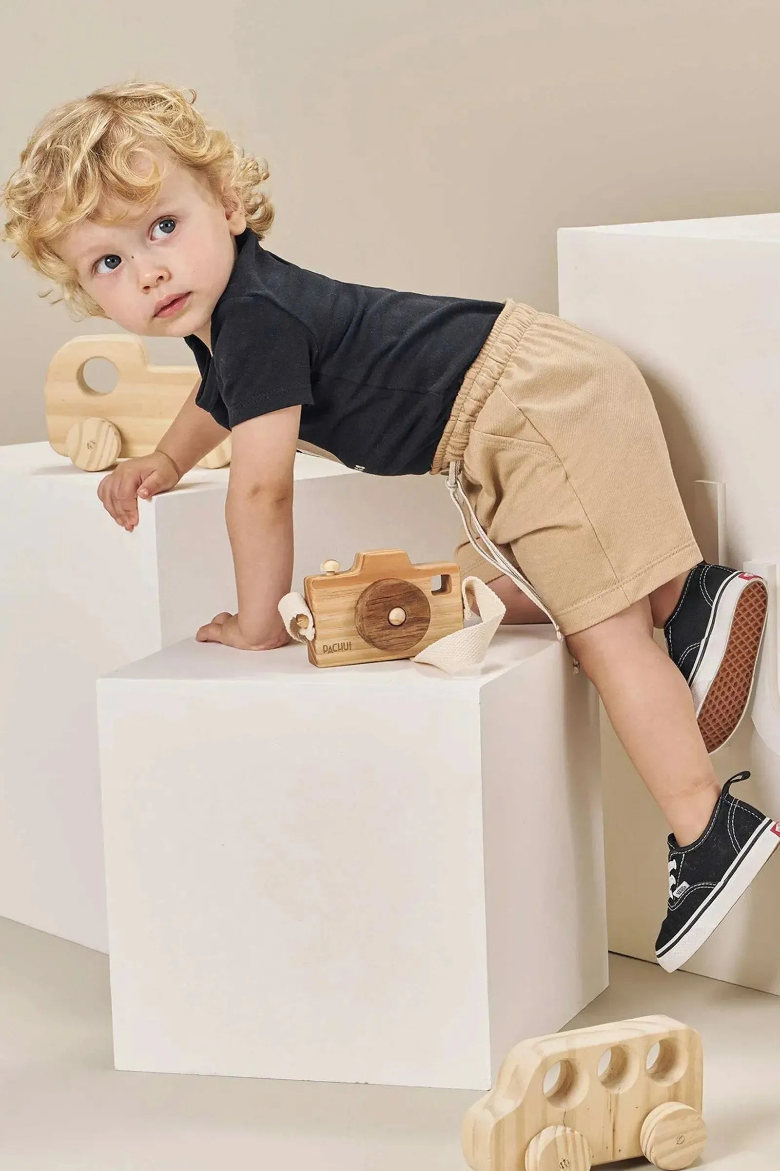 Bermuda em Cotton Jeans com Elastano 84730 LucBoo Bebê Menino