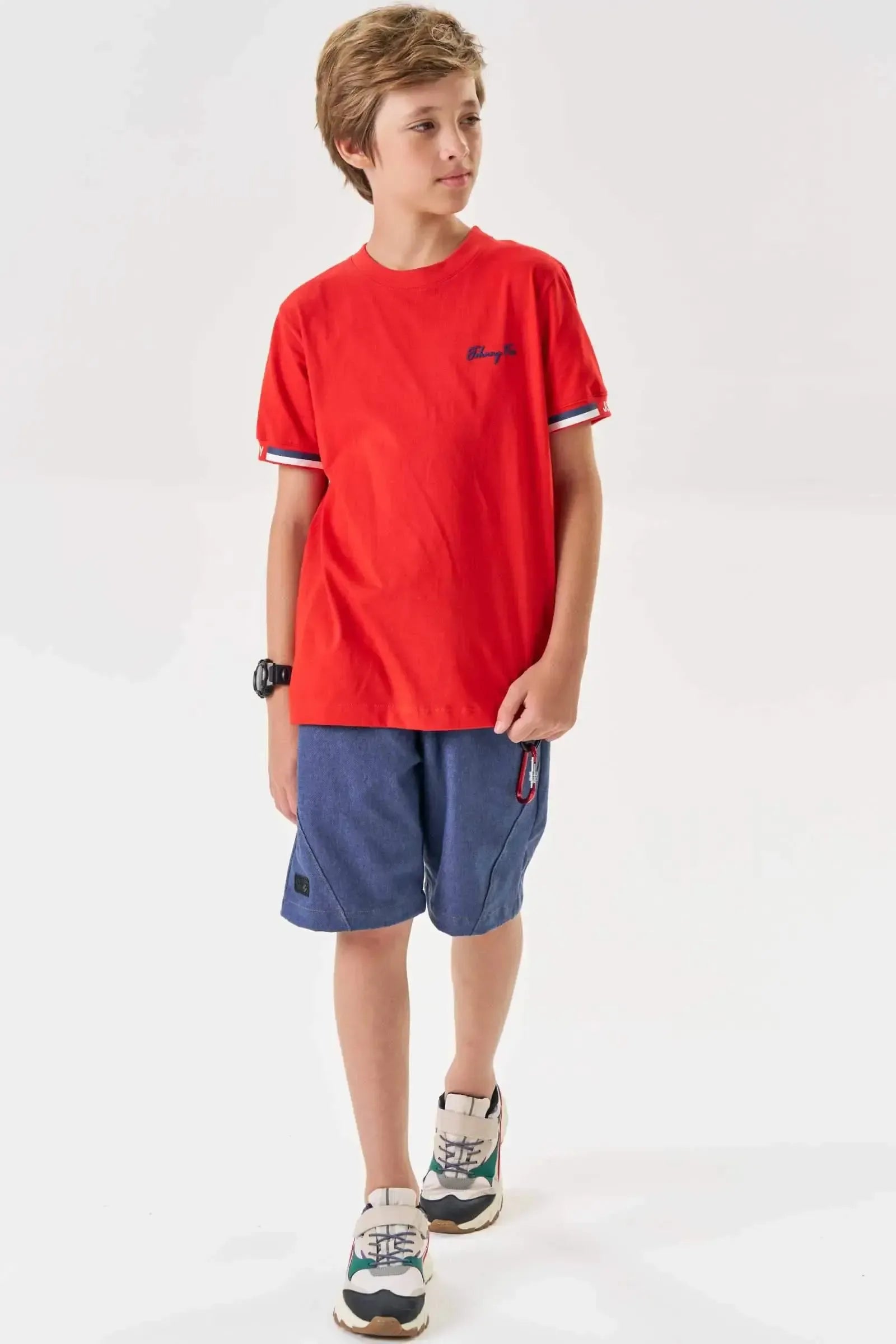 Bermuda em Cotton Jeans com Elastano 87060 Johnny Fox Teen Menino