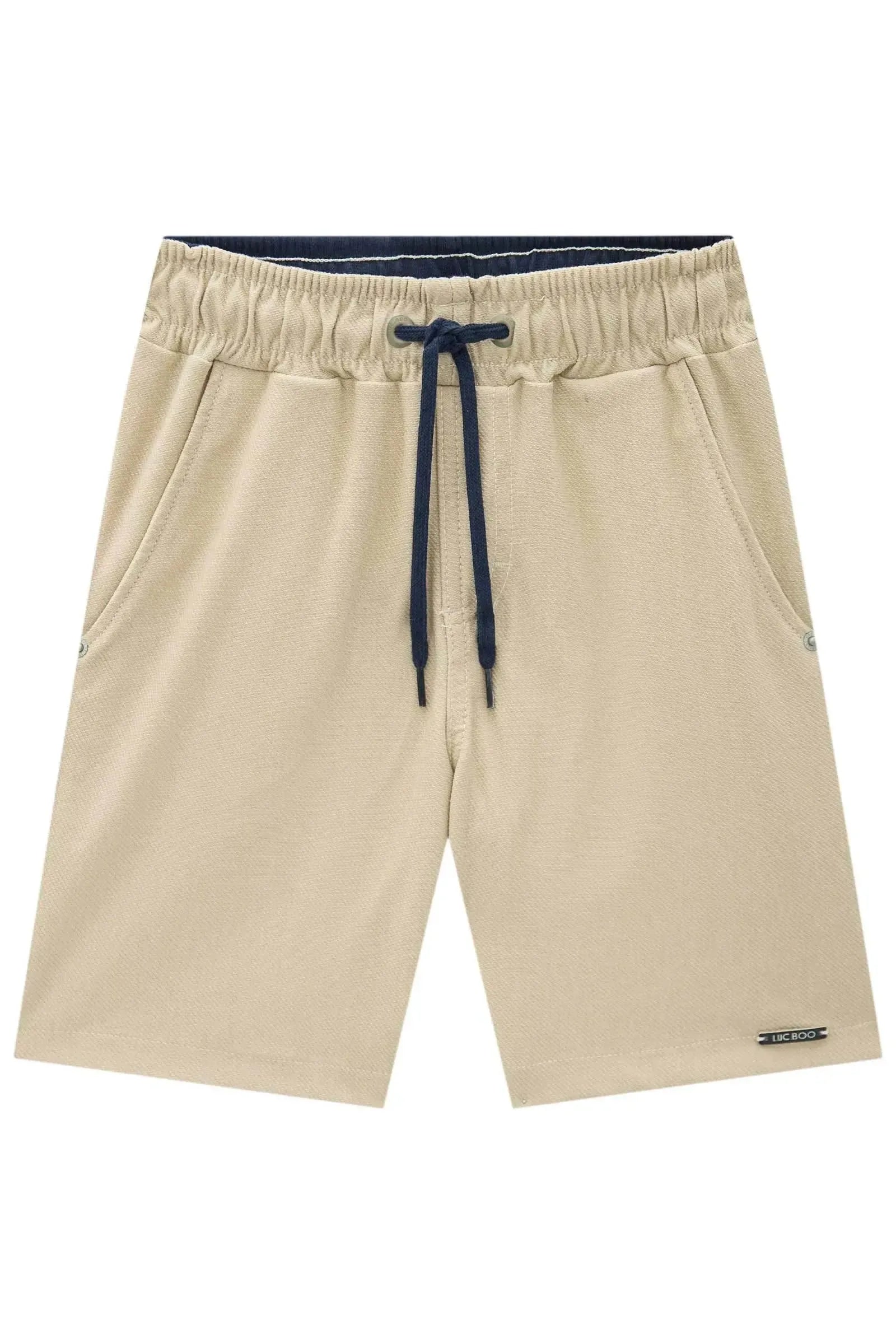 Bermuda em Cotton Jeans com Elastano 87354 LucBoo Infantil Menino