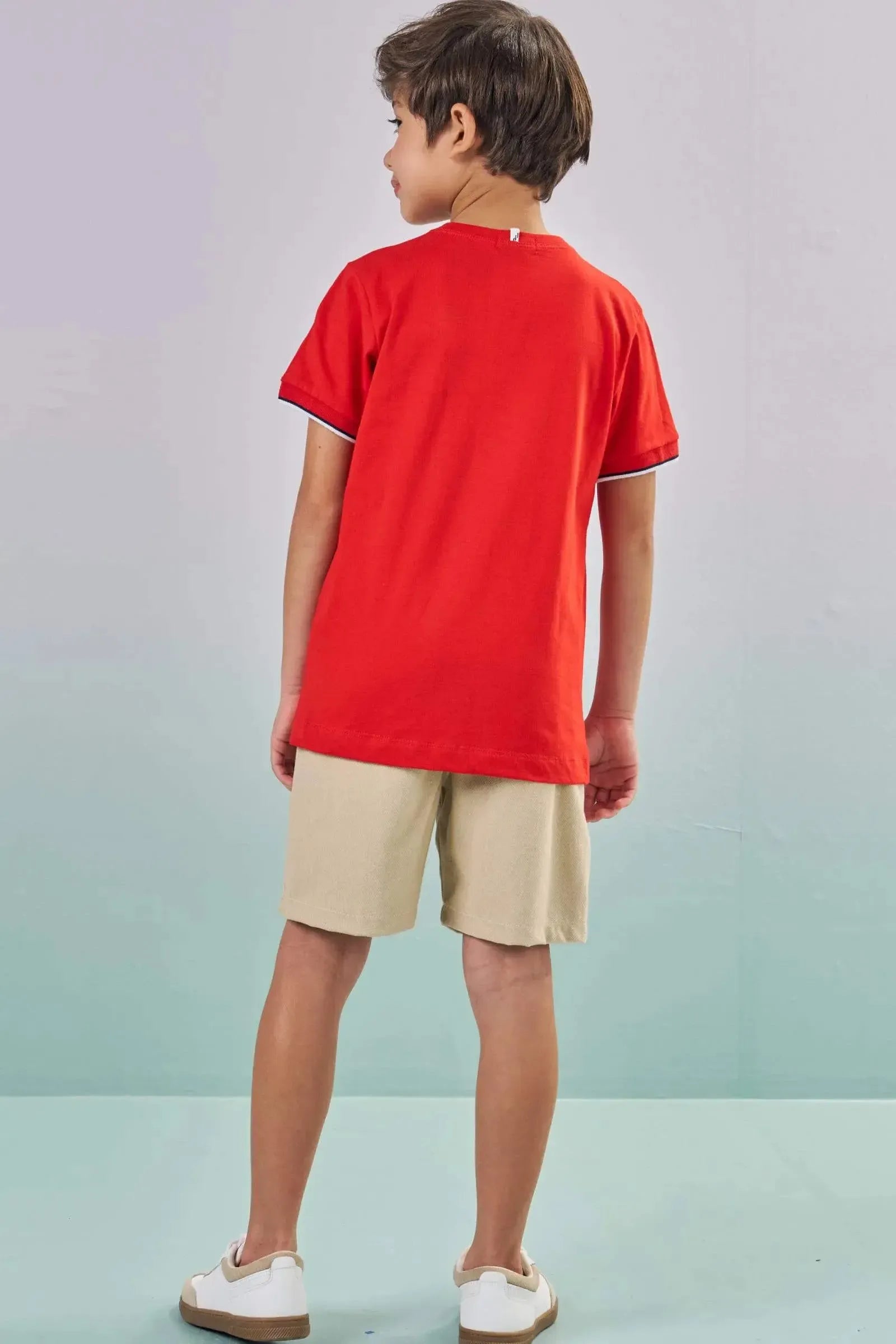 Bermuda em Cotton Jeans com Elastano 87354 LucBoo Infantil Menino