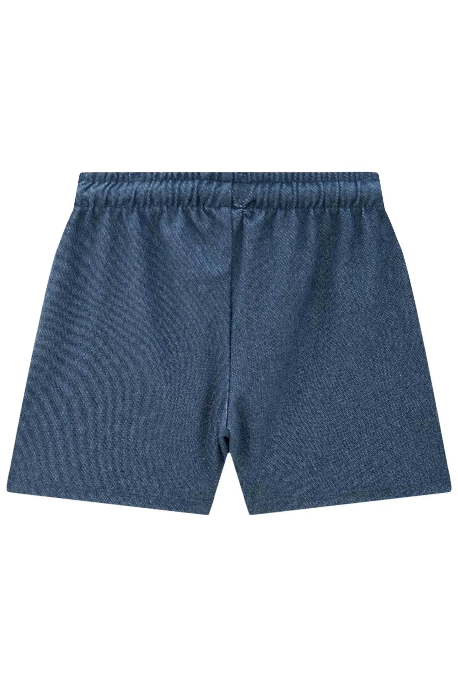 Bermuda em Cotton Jeans com Elastano 87873 LucBoo Bebê Menino