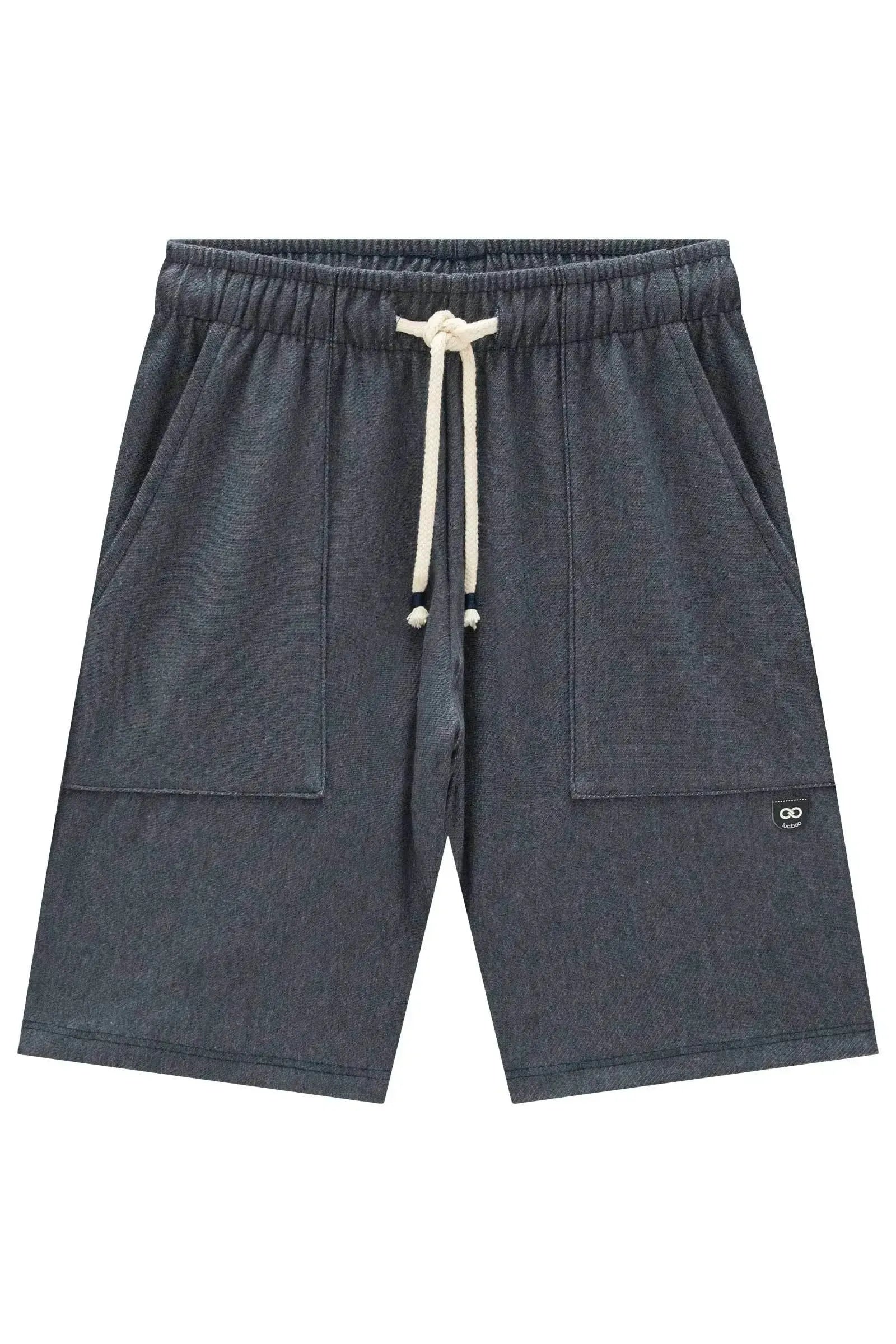 Bermuda em Cotton Jeans com Elastano 96164 LucBoo Infantil Menino