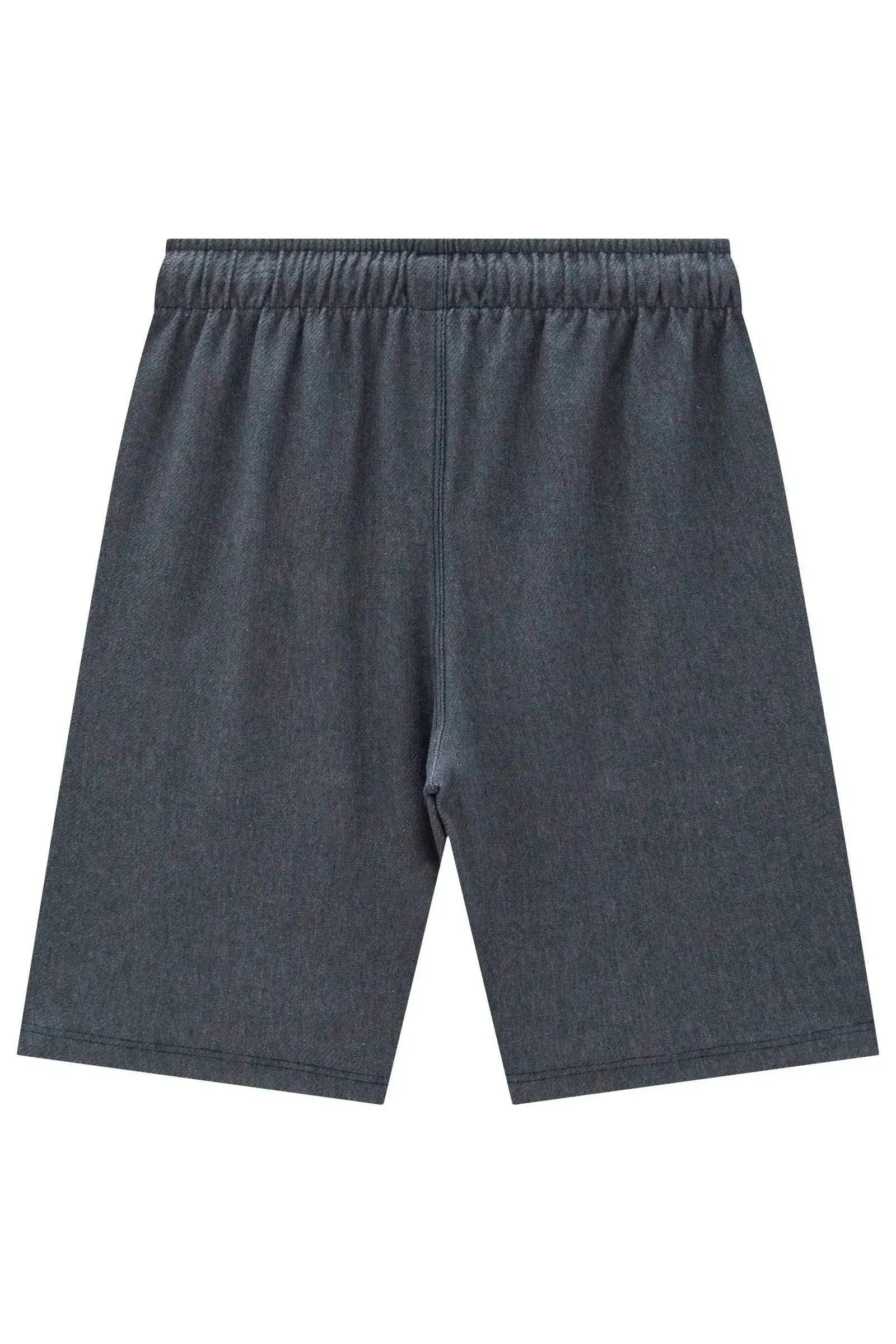 Bermuda em Cotton Jeans com Elastano 96164 LucBoo Infantil Menino