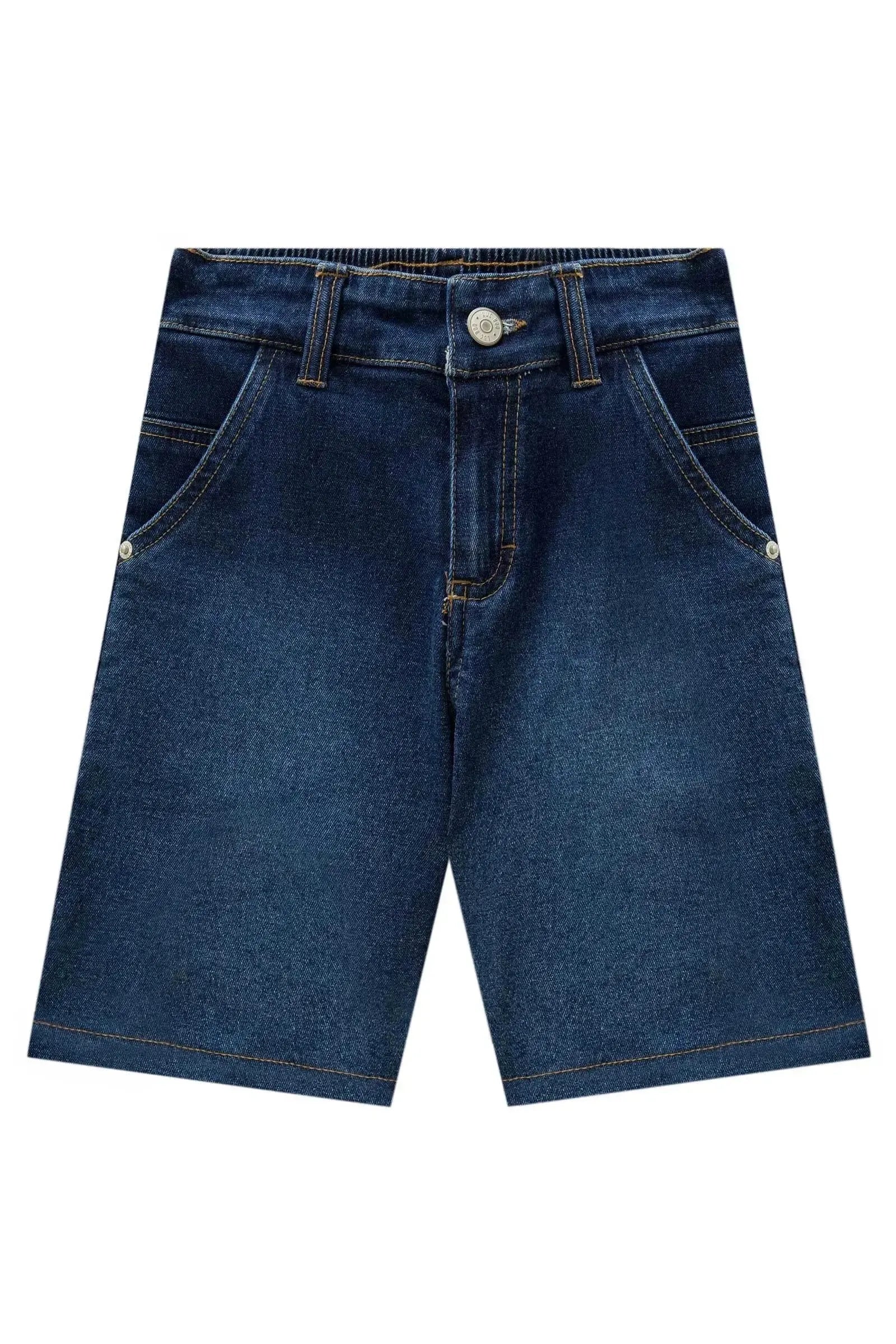 Bermuda em Jeans com Elastano 88903 LucBoo Infantil Menino