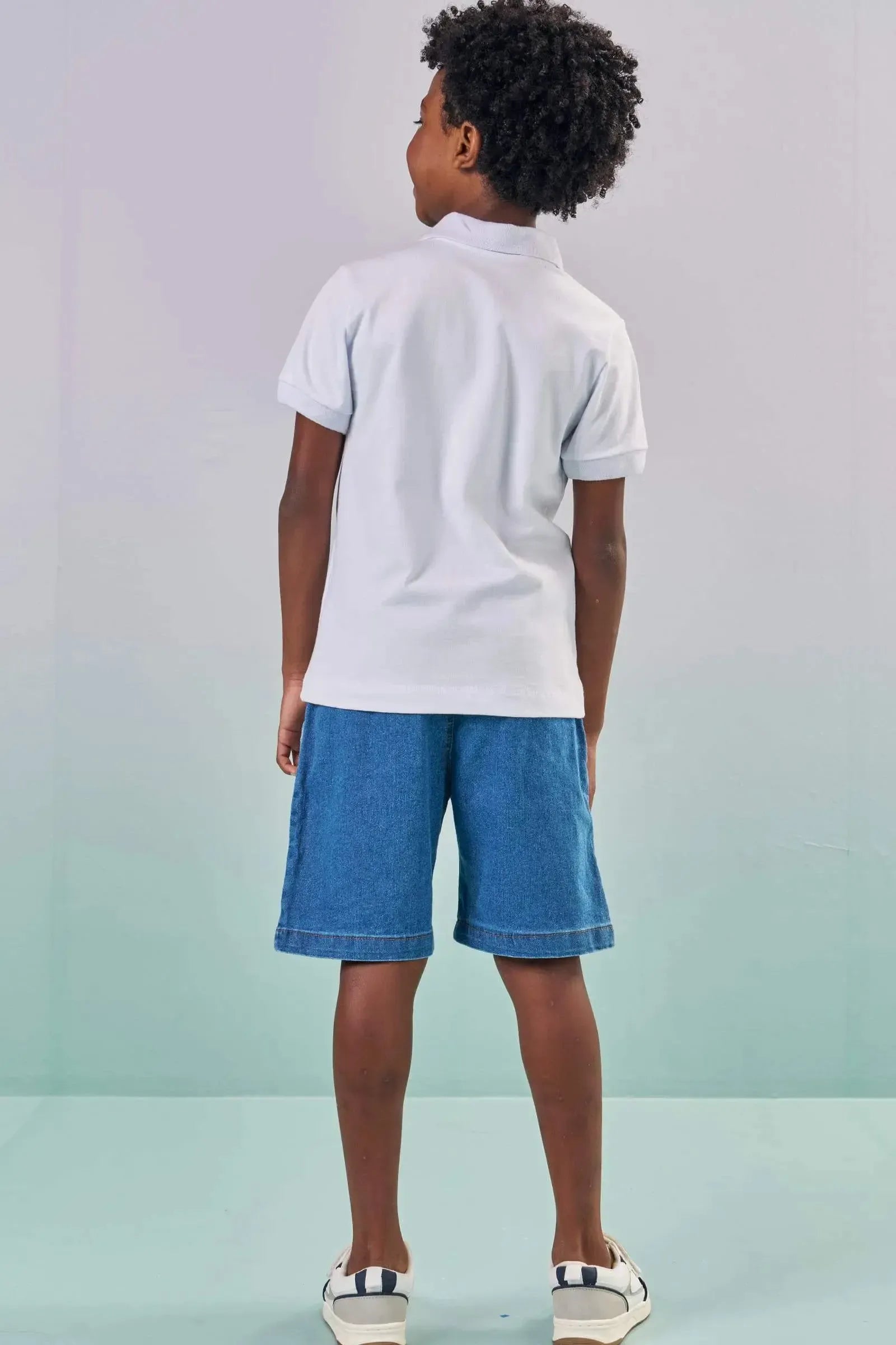 Bermuda em Jeans com Elastano 88903 LucBoo Infantil Menino