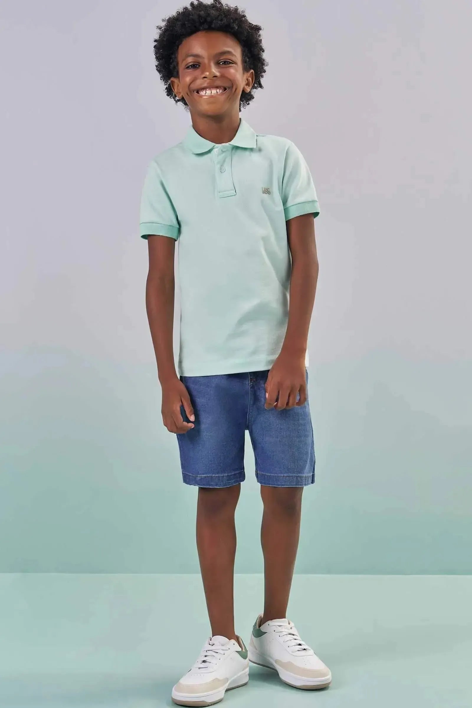 Bermuda em Jeans com Elastano 88903 LucBoo Infantil Menino