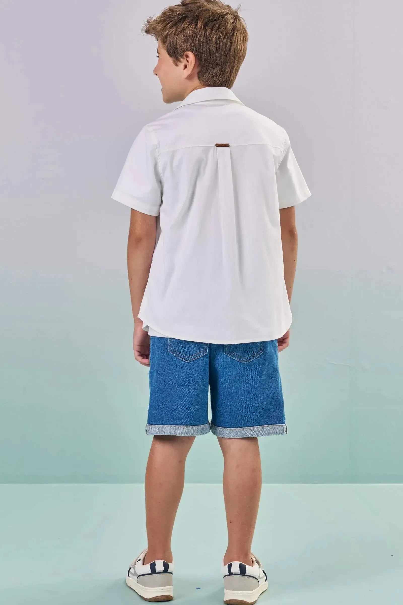 Bermuda em Jeans Guga com Elastano 87293 LucBoo Infantil Menino