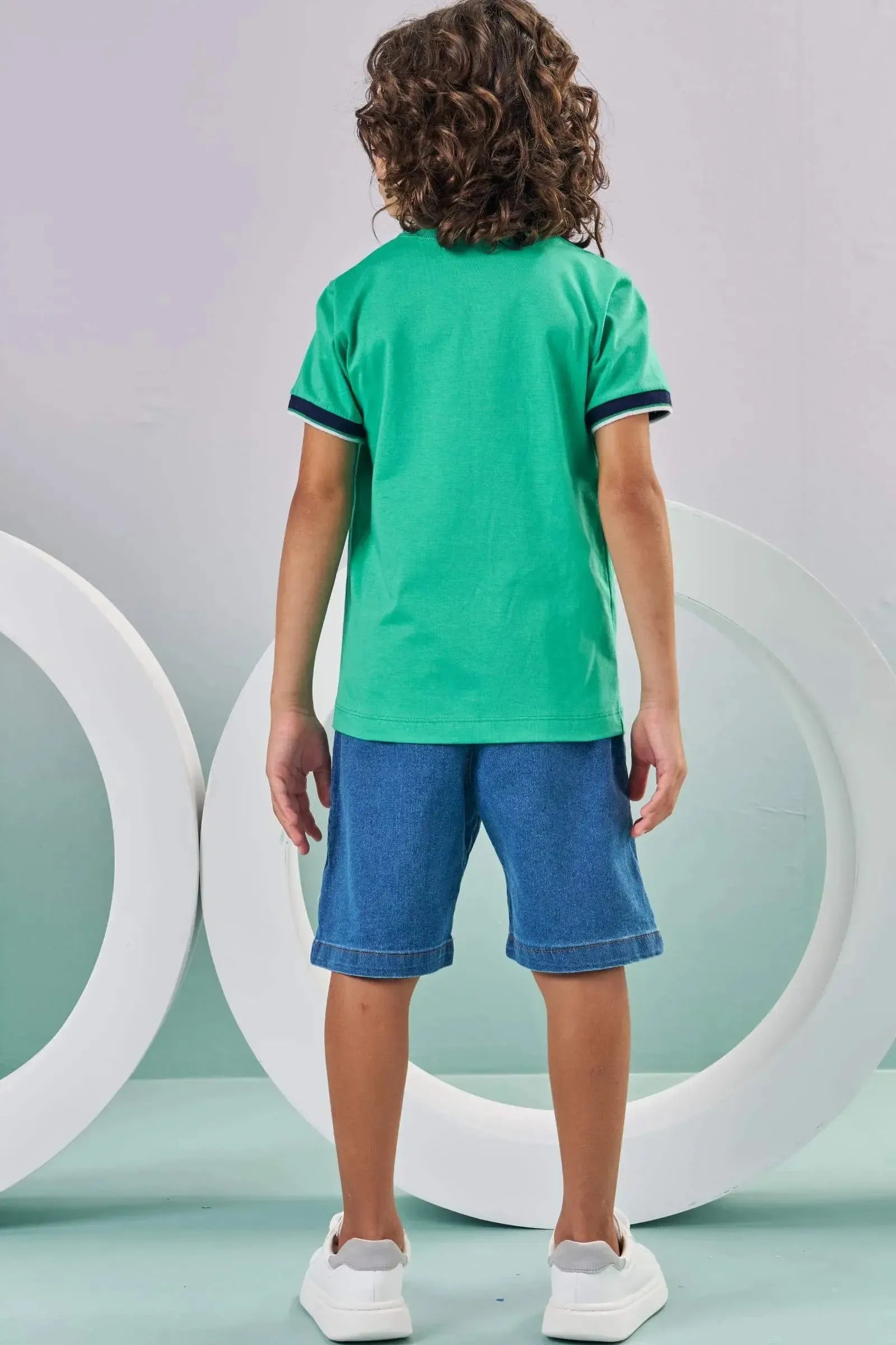 Bermuda em Jeans Guga com Elastano 87293 LucBoo Infantil Menino