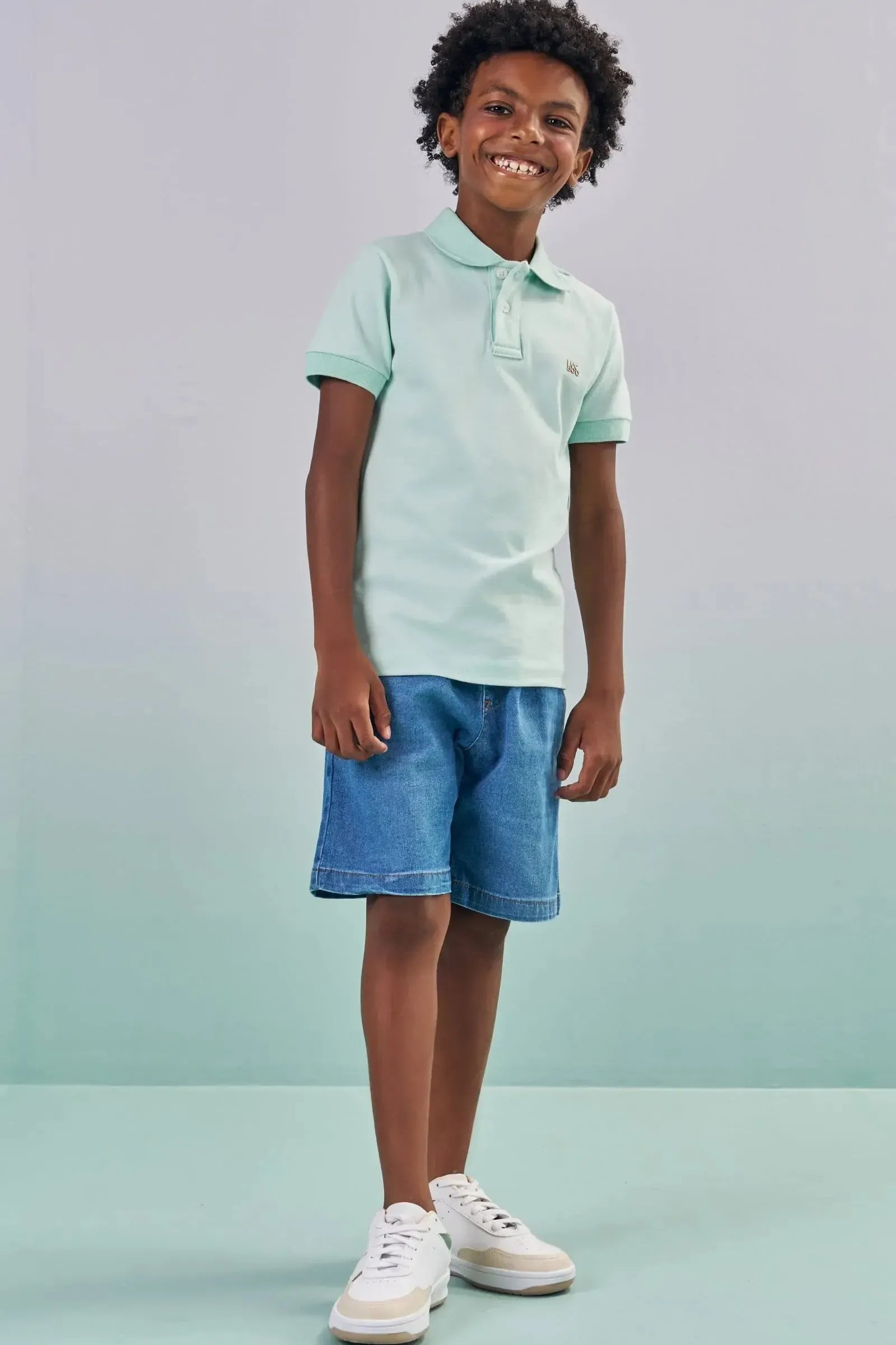 Bermuda em Jeans Guga com Elastano 87293 LucBoo Infantil Menino