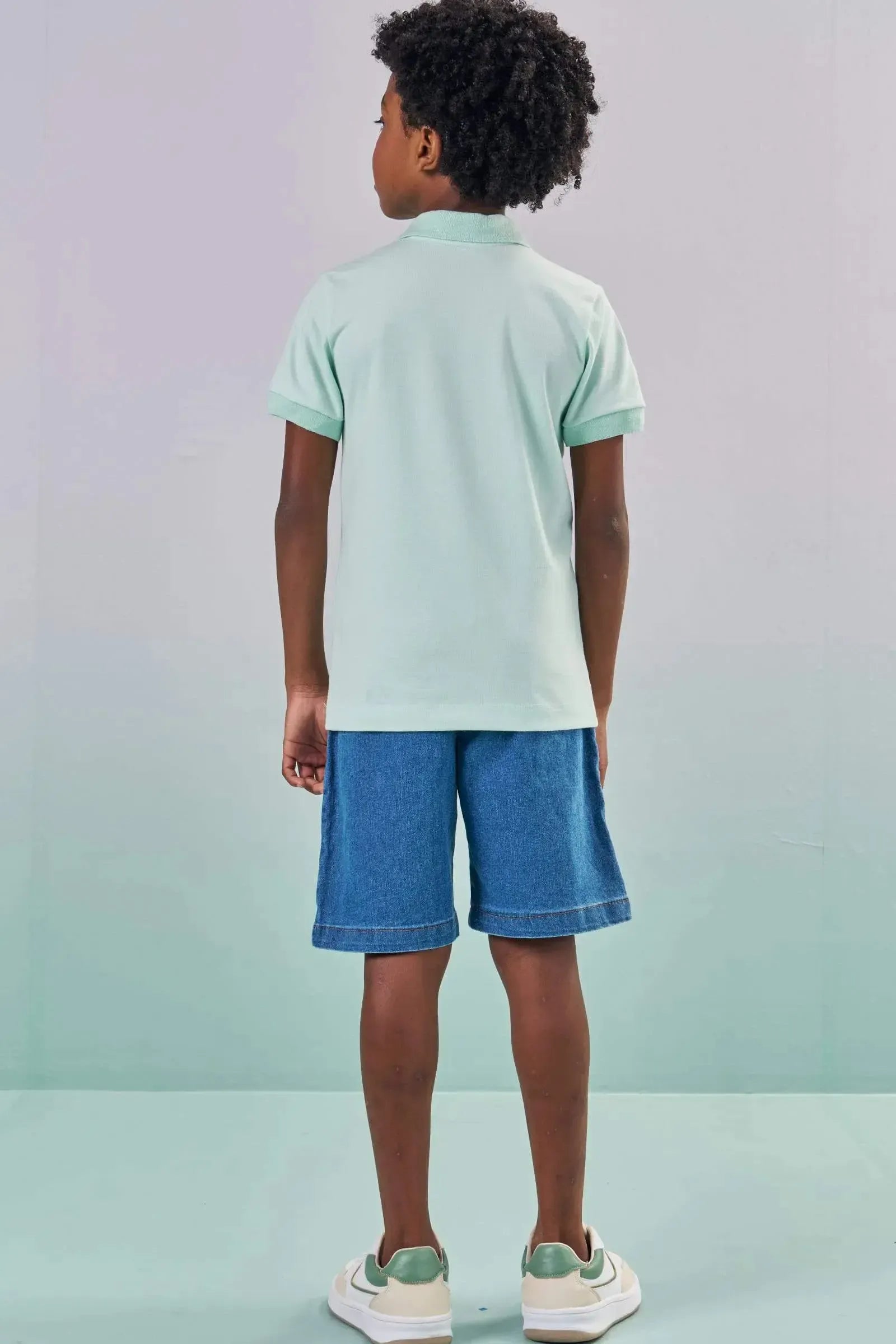 Bermuda em Jeans Guga com Elastano 87293 LucBoo Infantil Menino