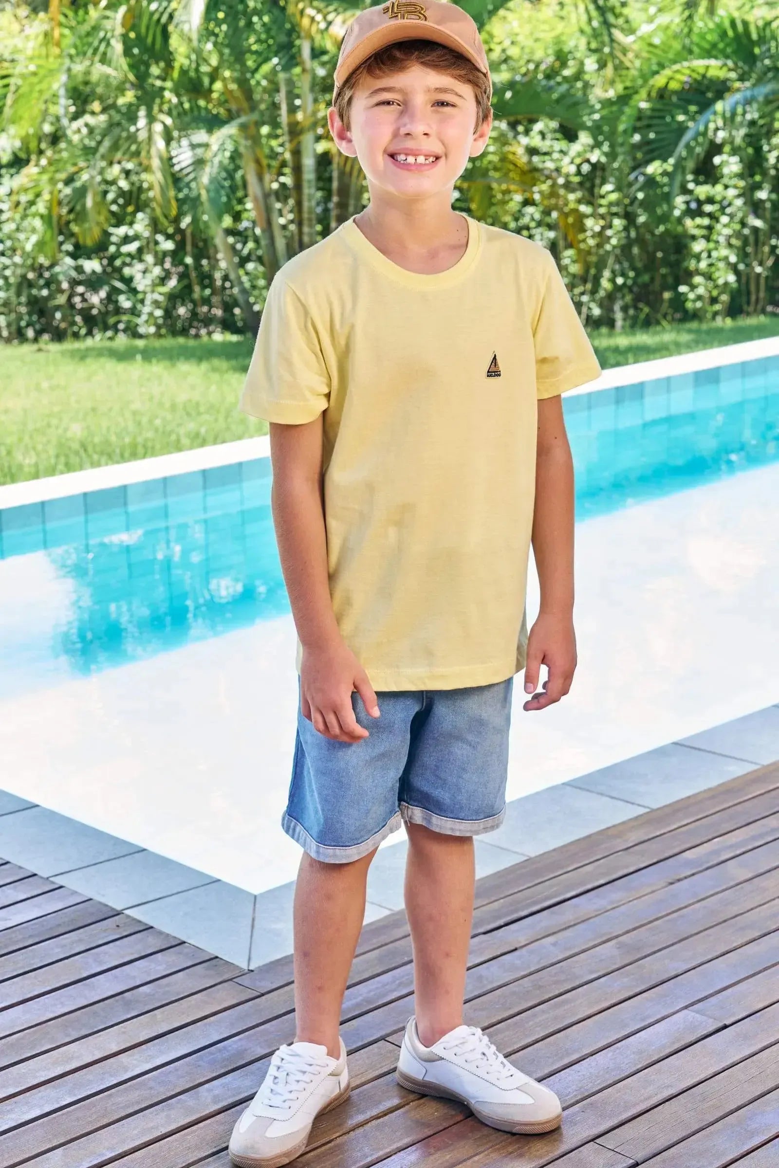 Bermuda em Jeans Guga com Elastano 87293 LucBoo Infantil Menino