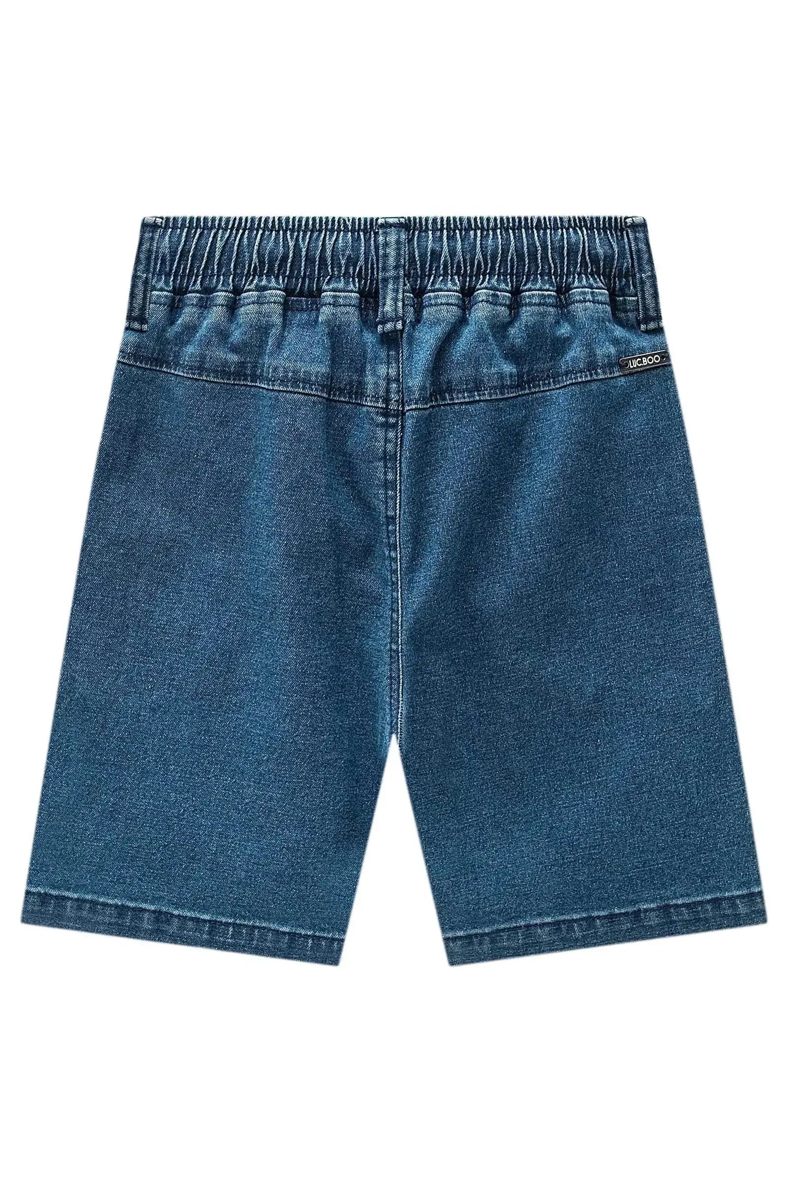 Bermuda em Jeans Guga com Elastano 95409 LucBoo Infantil Menino