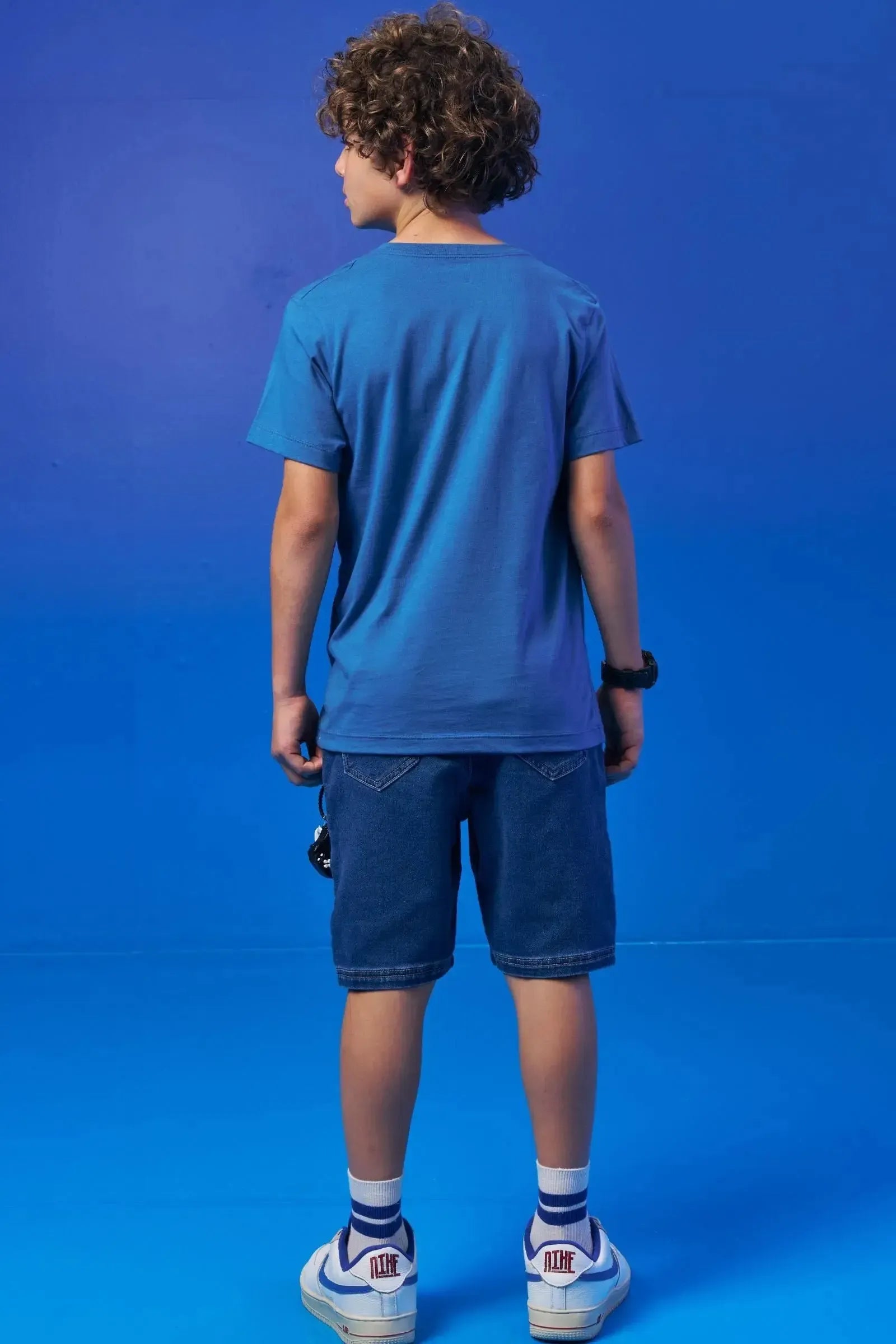 Bermuda em Jeans Squash com Elastano 97035 Johnny Fox Teen Menino