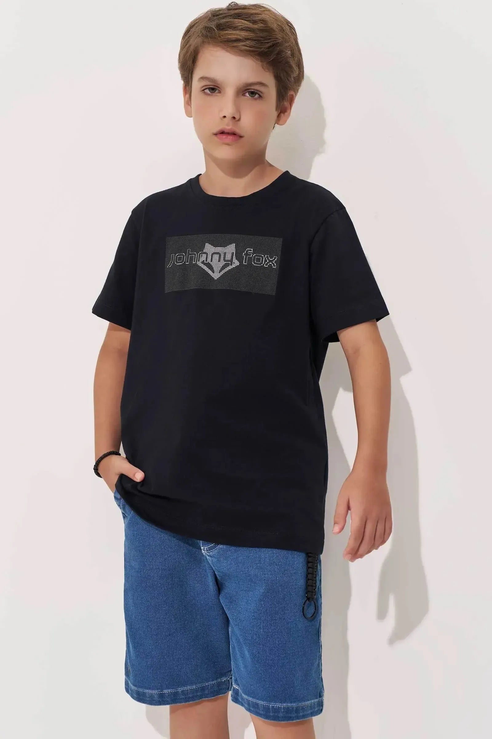 Bermuda em Jeans Squash com Elastano 97818 Johnny Fox Teen Menino
