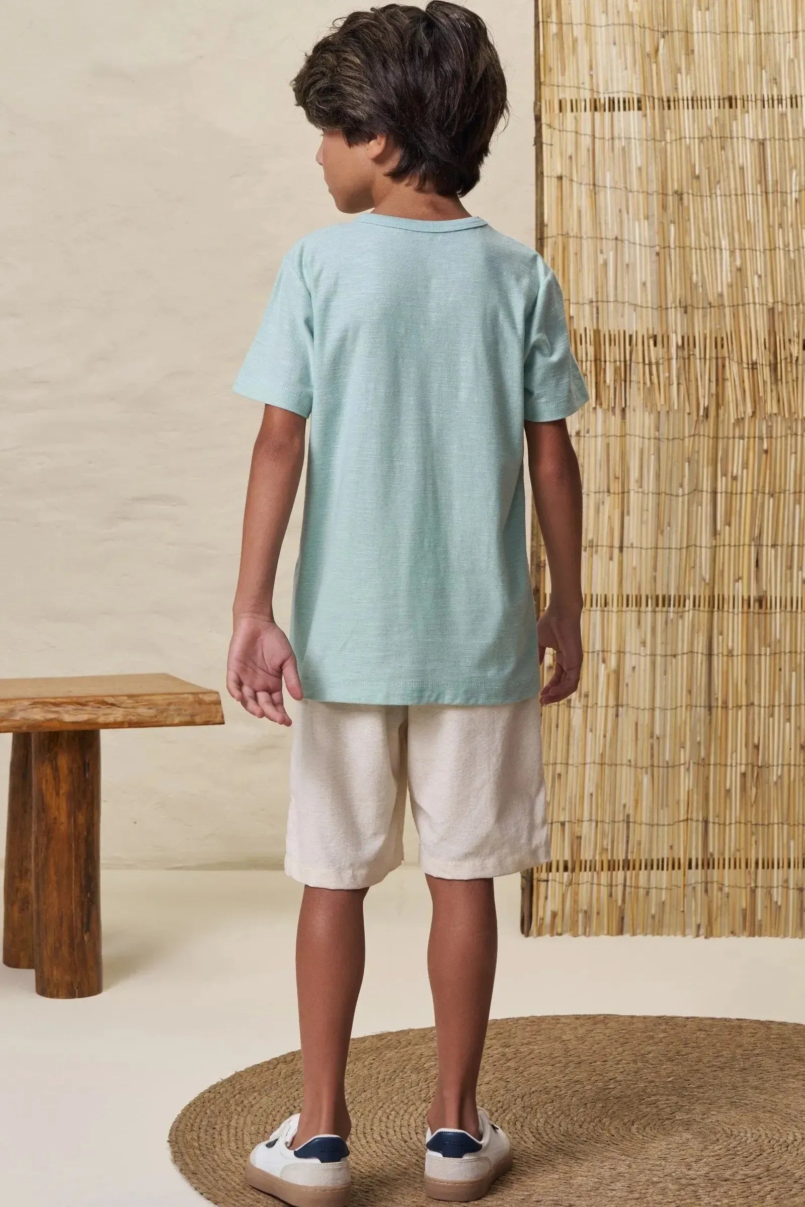 Bermuda em Linho Santorine 99005 LucBoo Infantil Menino