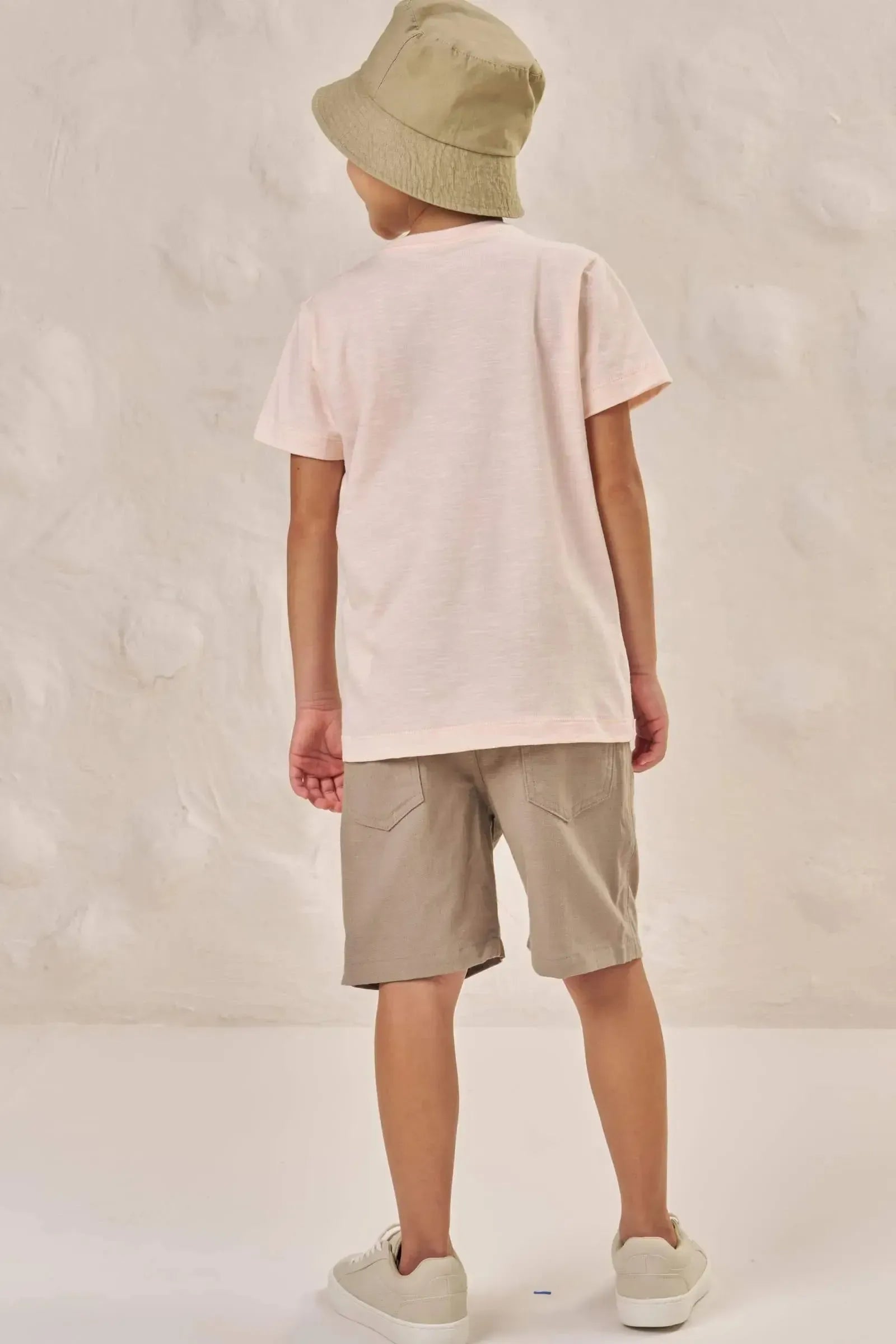 Bermuda em Linho Santorine com Elastano 86952 LucBoo Infantil Menino