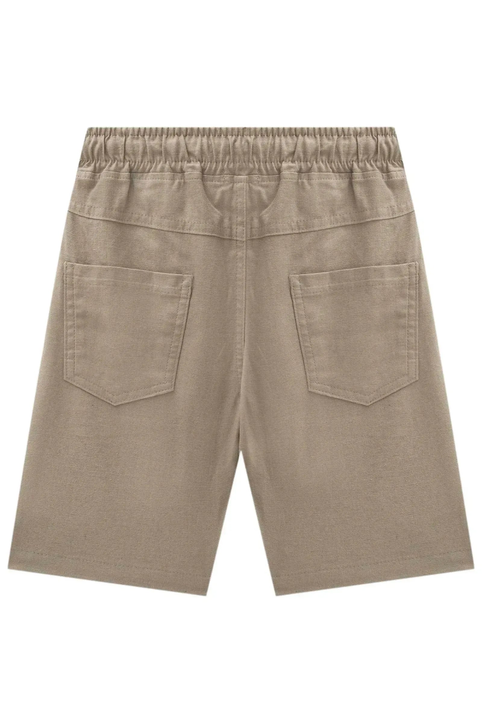 Bermuda em Linho Santorine com Elastano 86952 LucBoo Infantil Menino