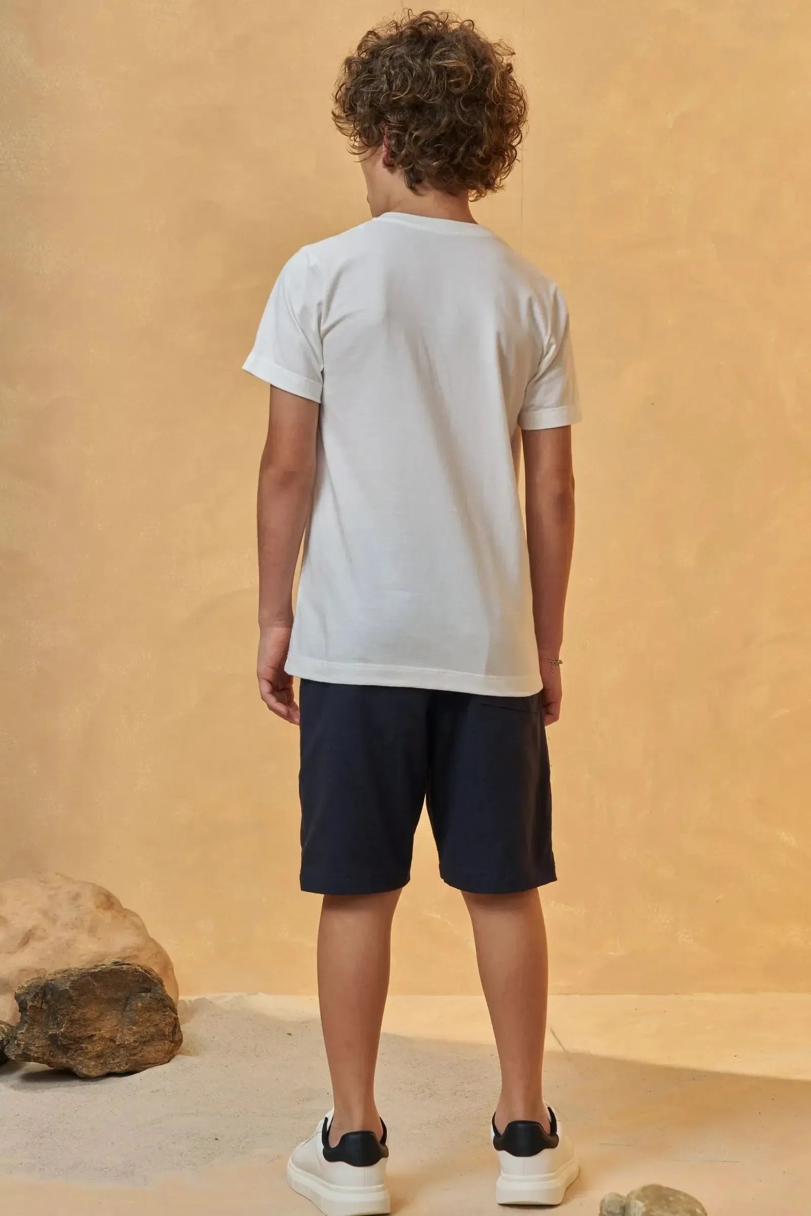 Bermuda em Linho Santorine com Elastano 95121 Johnny Fox Teen Menino