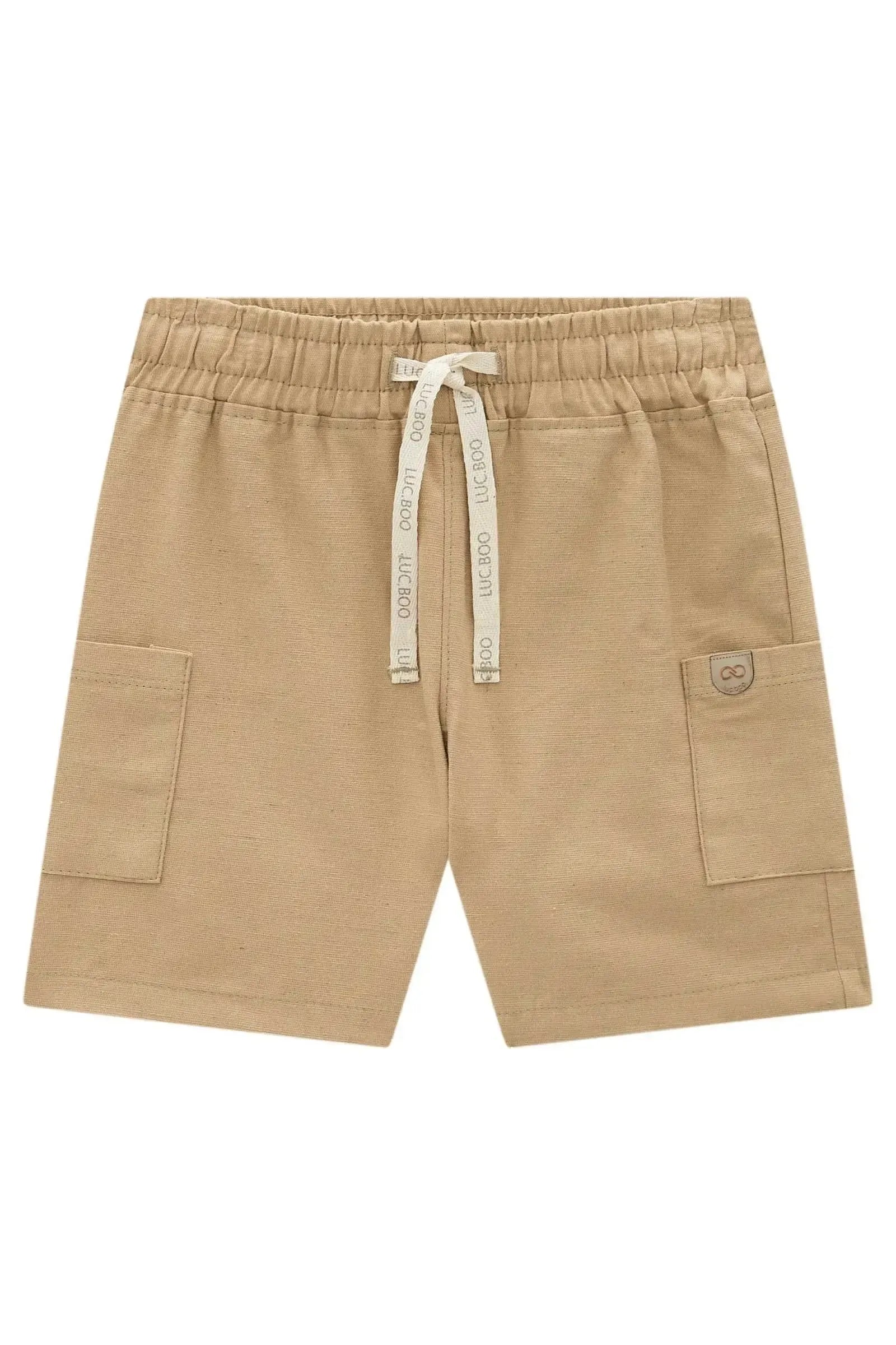 Bermuda em Linho Santorine com Elastano 95367 LucBoo Infantil Menino