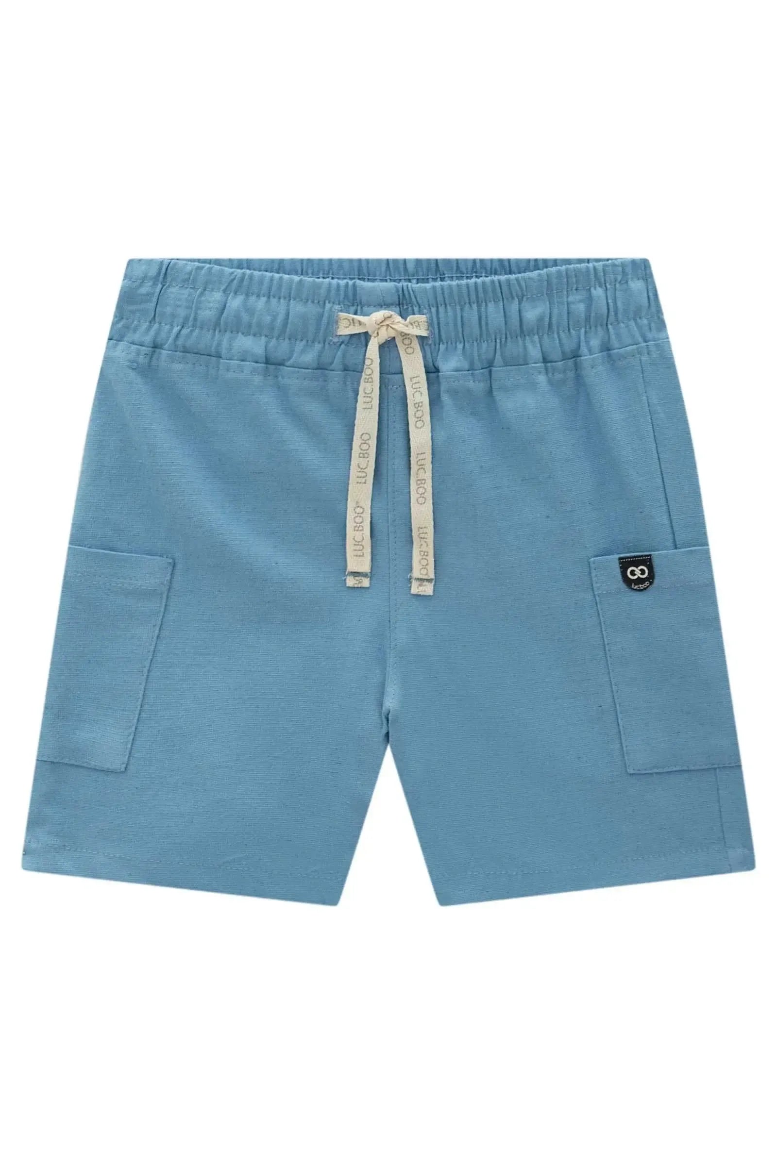 Bermuda em Linho Santorine com Elastano 95367 LucBoo Infantil Menino