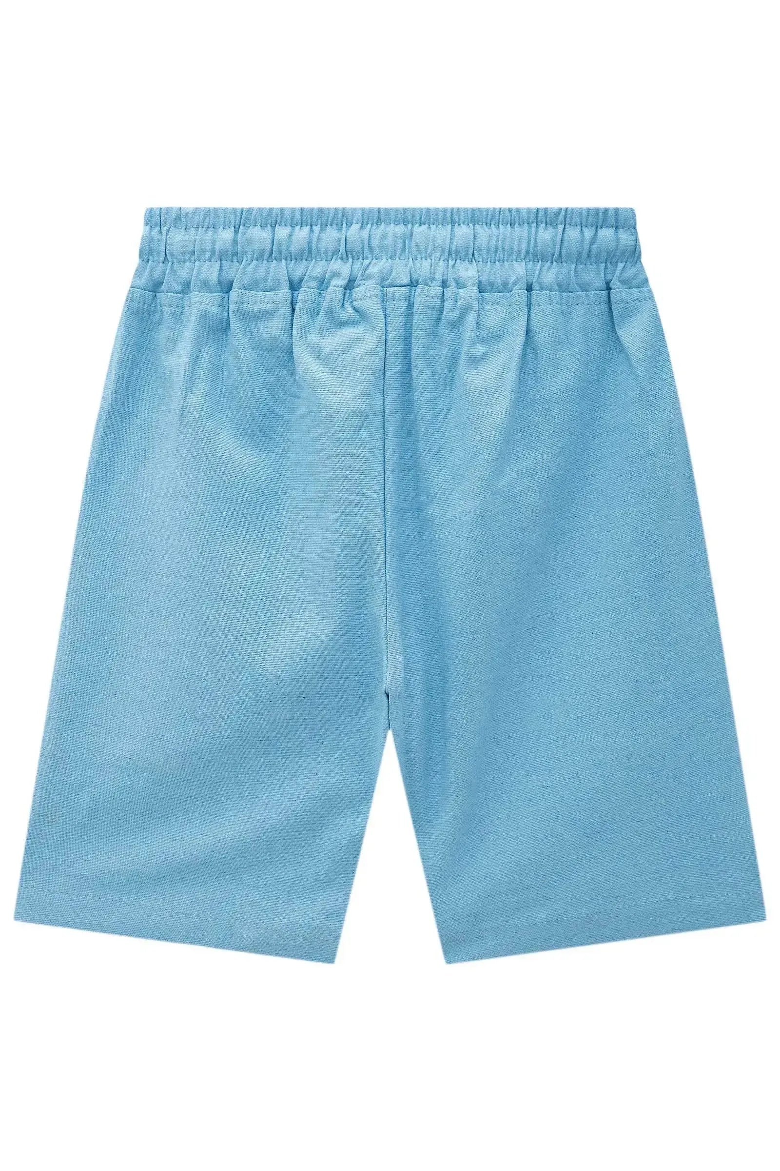 Bermuda em Linho Santorine com Elastano 95667 LucBoo Infantil Menino