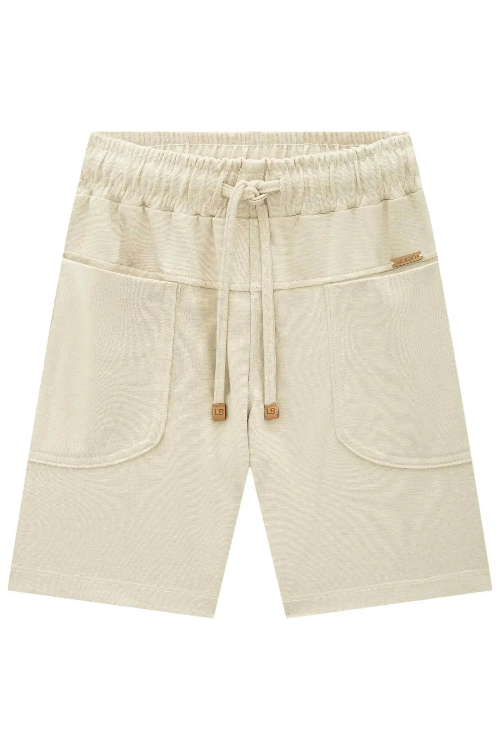Bermuda em Malha Alfaiataria com Elastano 86951 LucBoo Infantil Menino