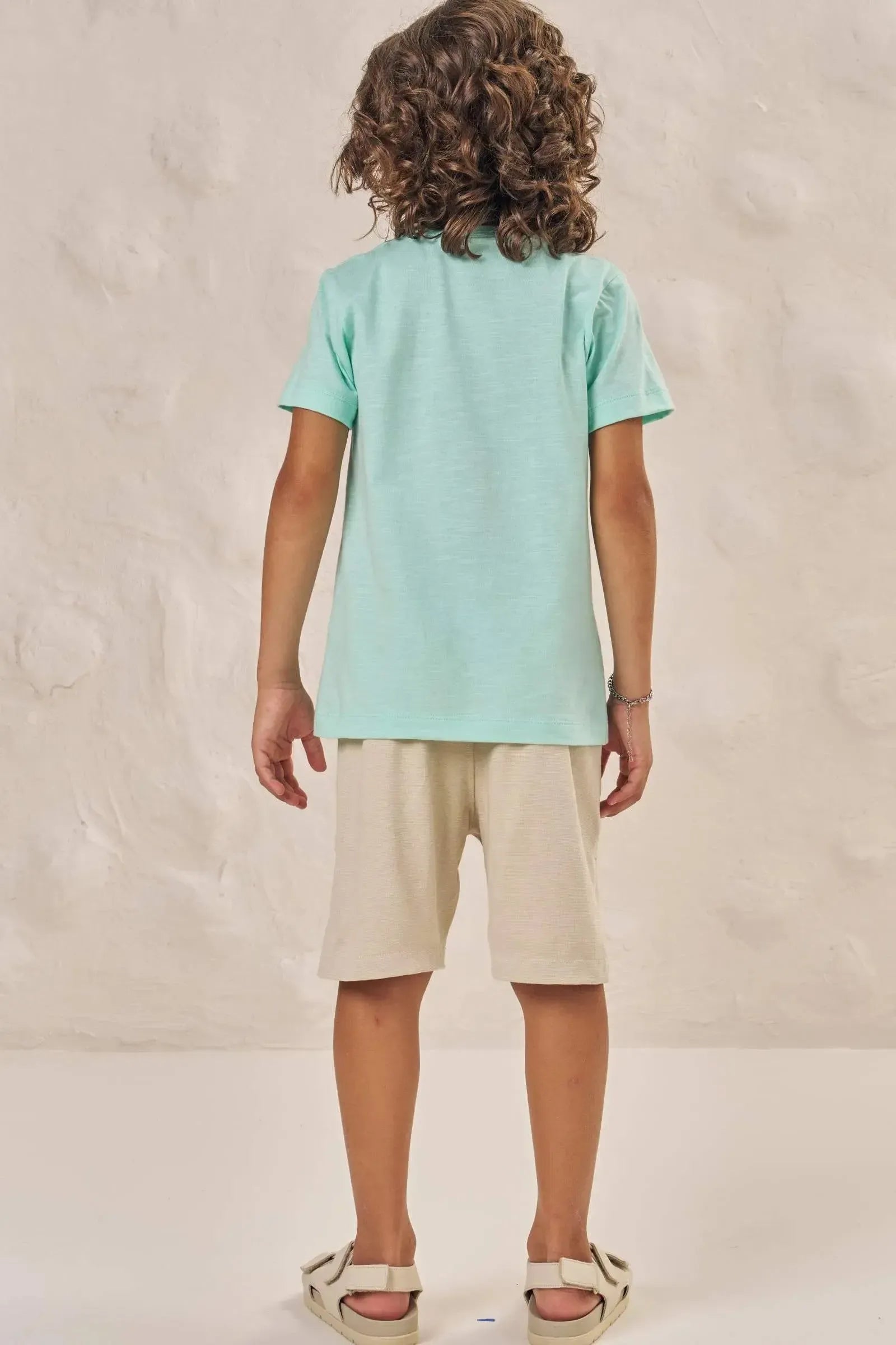 Bermuda em Malha Alfaiataria com Elastano 86951 LucBoo Infantil Menino
