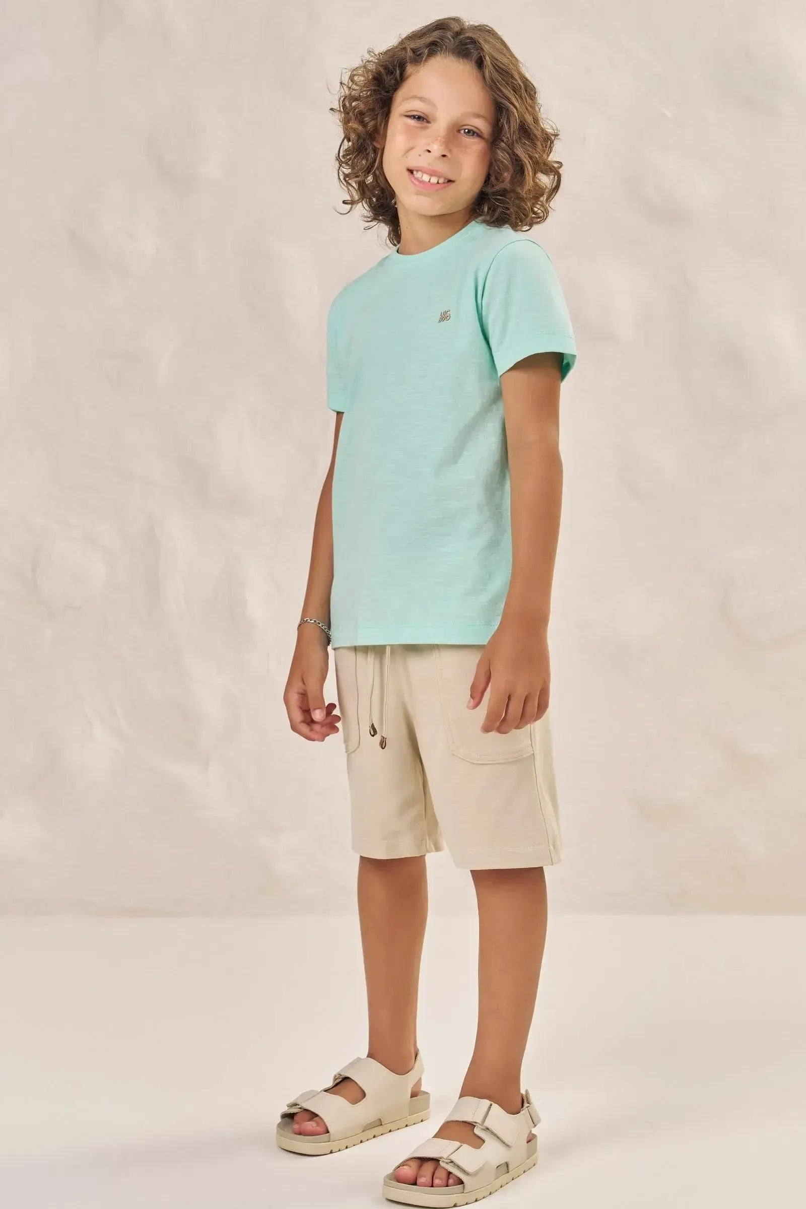 Bermuda em Malha Alfaiataria com Elastano 86951 LucBoo Infantil Menino