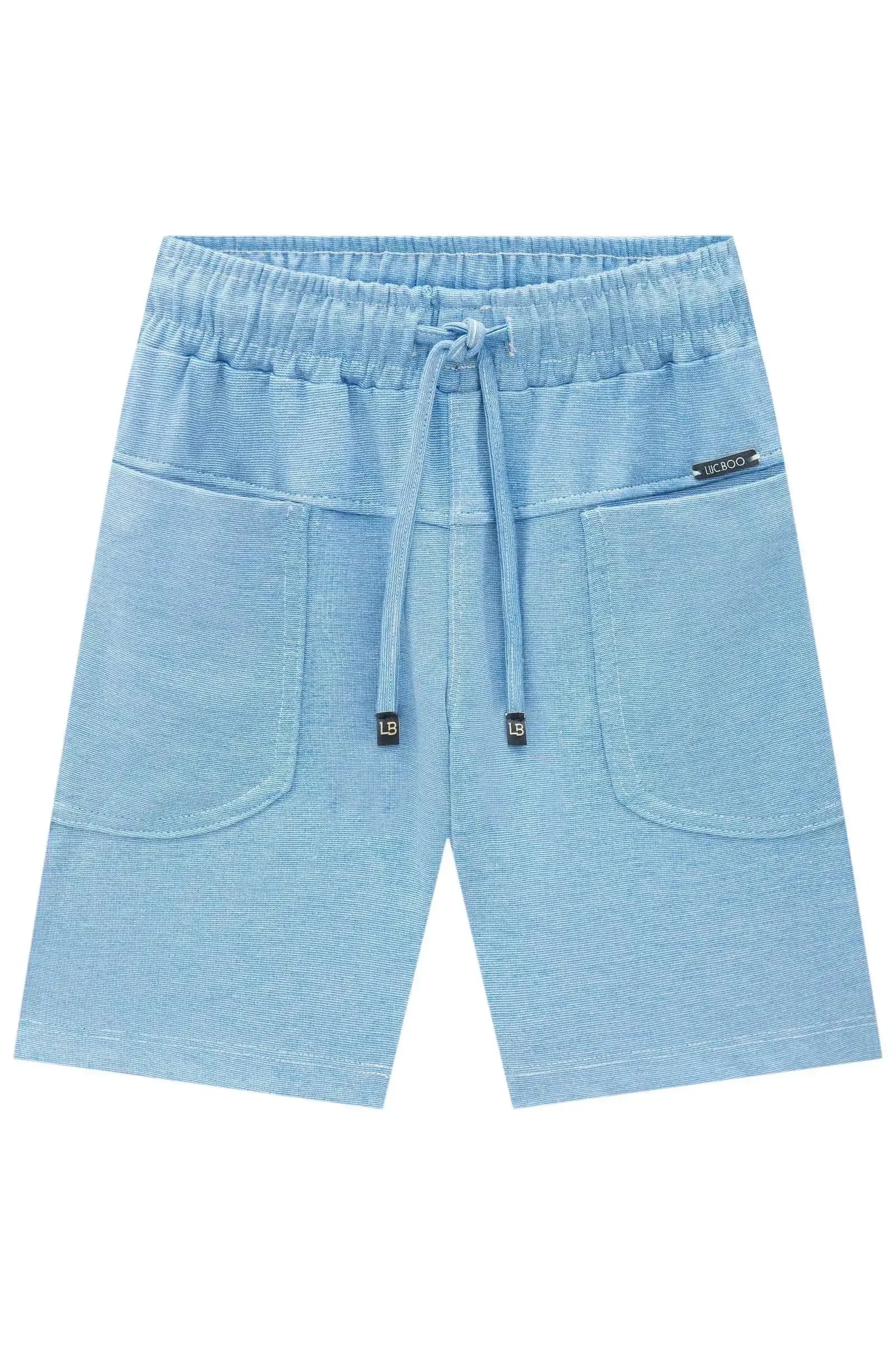 Bermuda em Malha Alfaiataria com Elastano 86951 LucBoo Infantil Menino