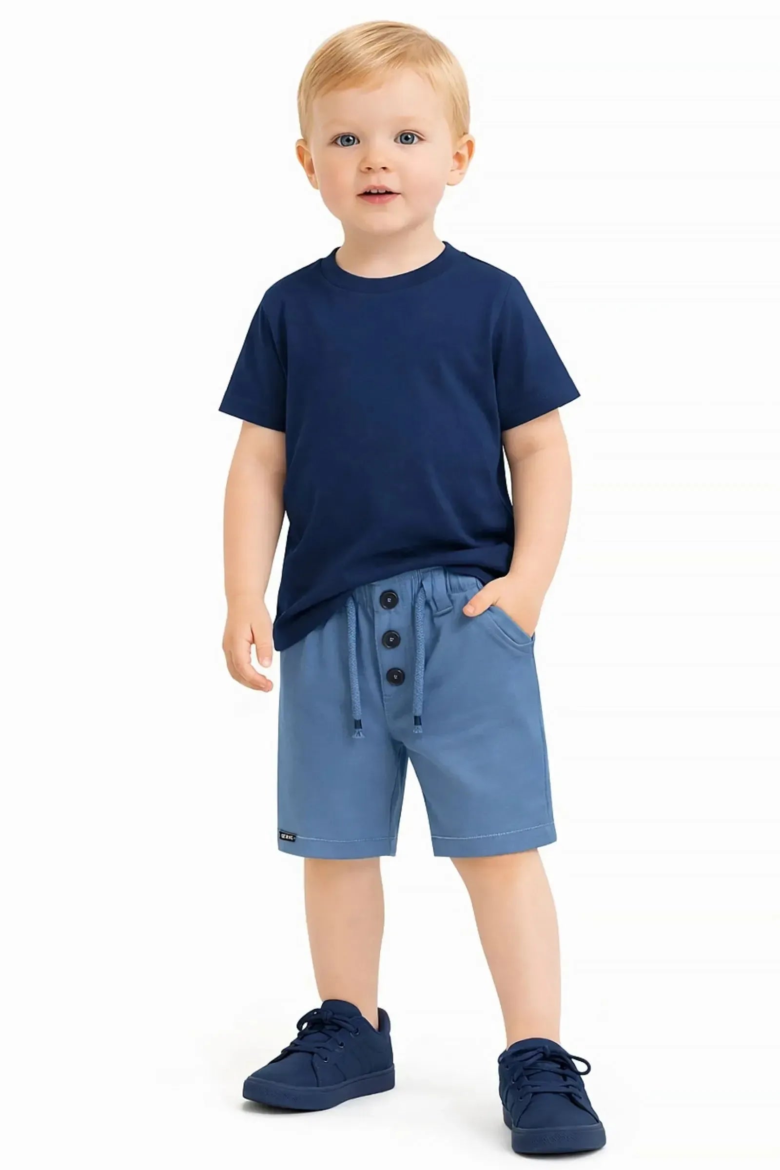 Bermuda em Malha Alfaiataria com Elastano 95372 LucBoo Infantil Menino