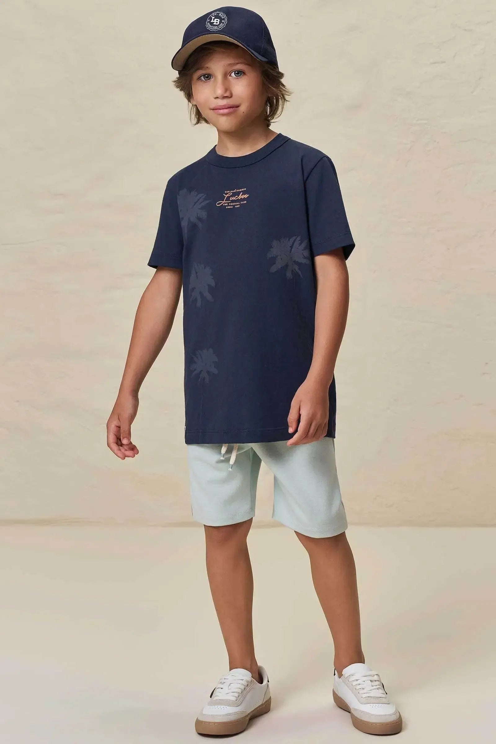 Bermuda em Malha Alfaiataria com Elastano 99007 LucBoo Infantil Menino