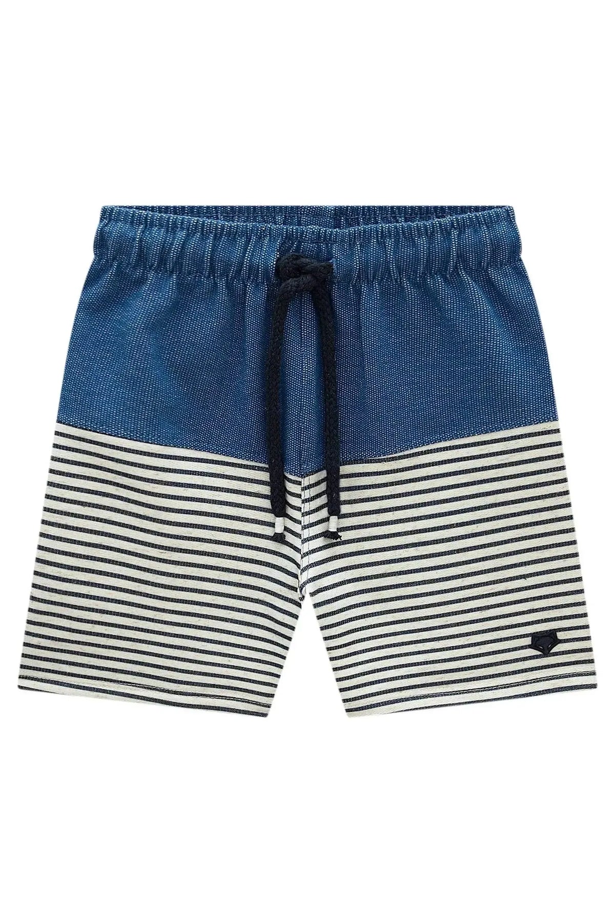 Bermuda em Malha Denim com Elastano e Moletom Linho 99264 Johnny Fox Teen Menino