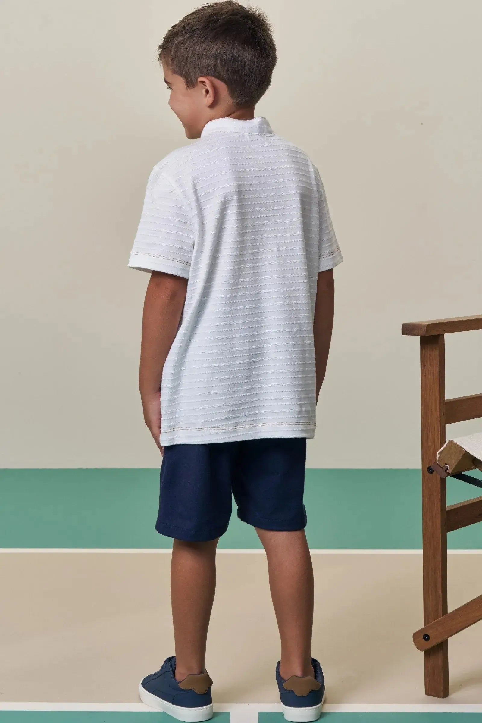 Bermuda em Moletom sem Pelúcia 98401 LucBoo Infantil Menino