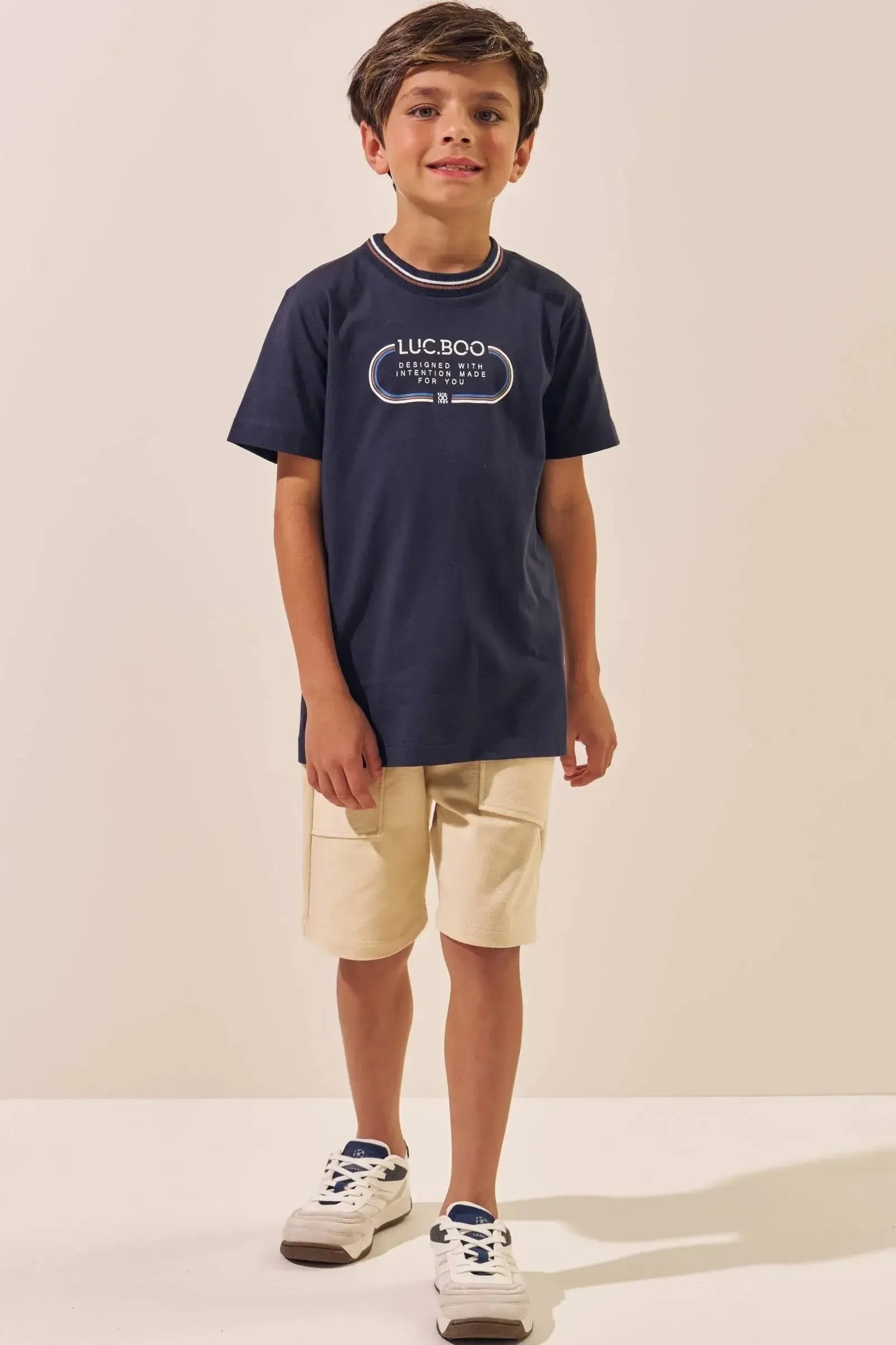 Bermuda em Moletwill com Elastano 97062 LucBoo Infantil Menino