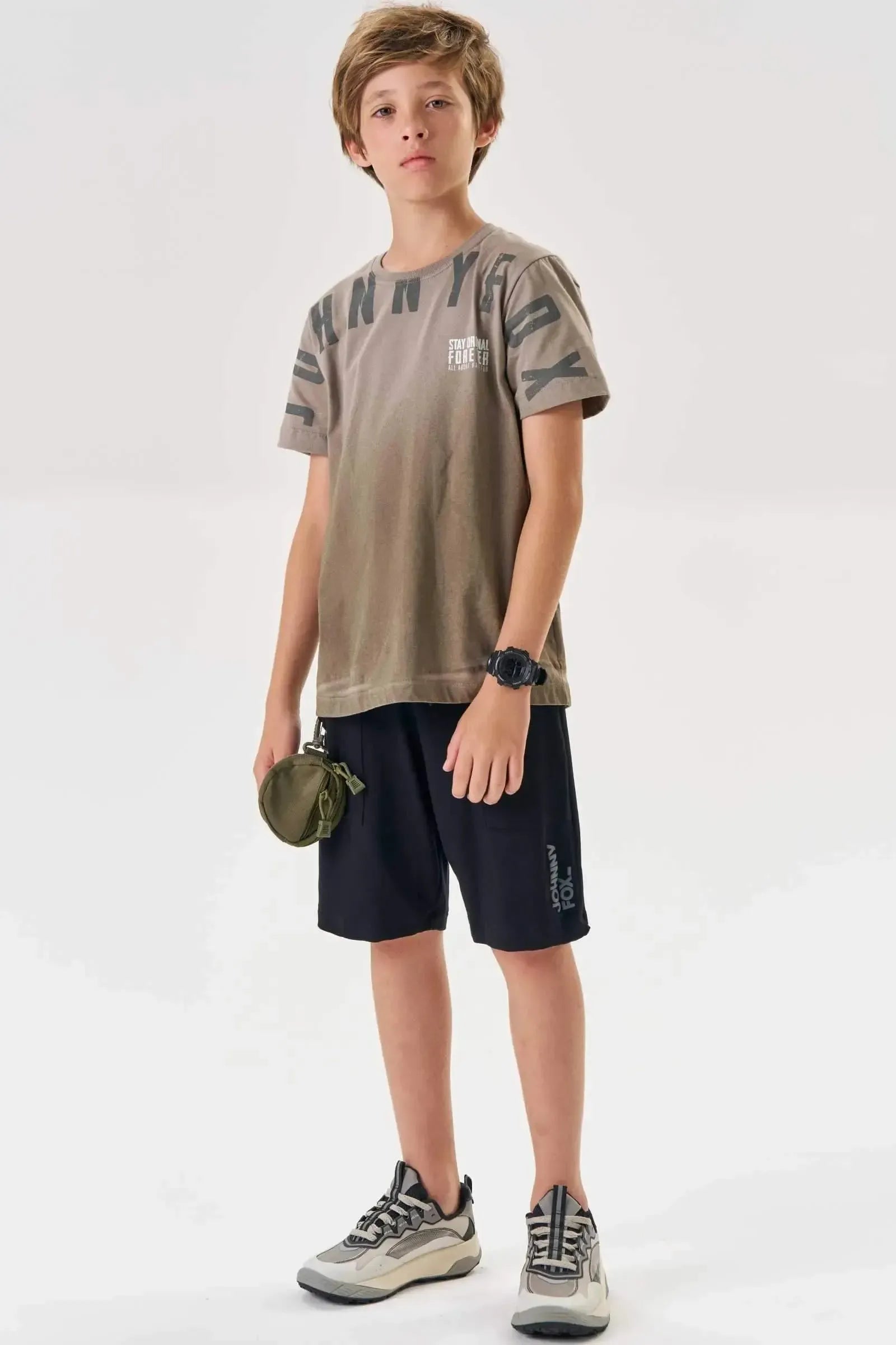 Bermuda em Molevisco com Elastano 87635 Johnny Fox Teen Menino